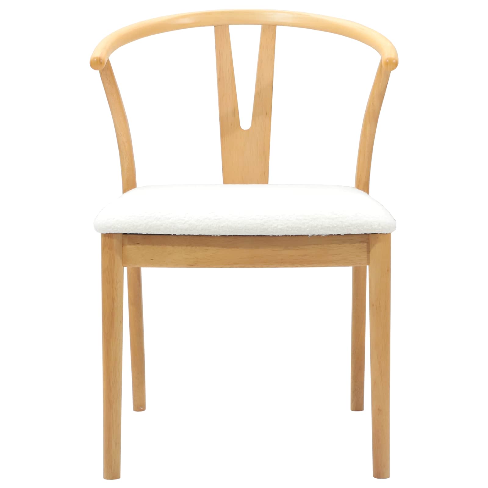 Eetkamerstoel 2 pcs Natuurlijk en Licht Massief Rubberhout is nu te koop bij PeponiXL, paradijselijk wonen!