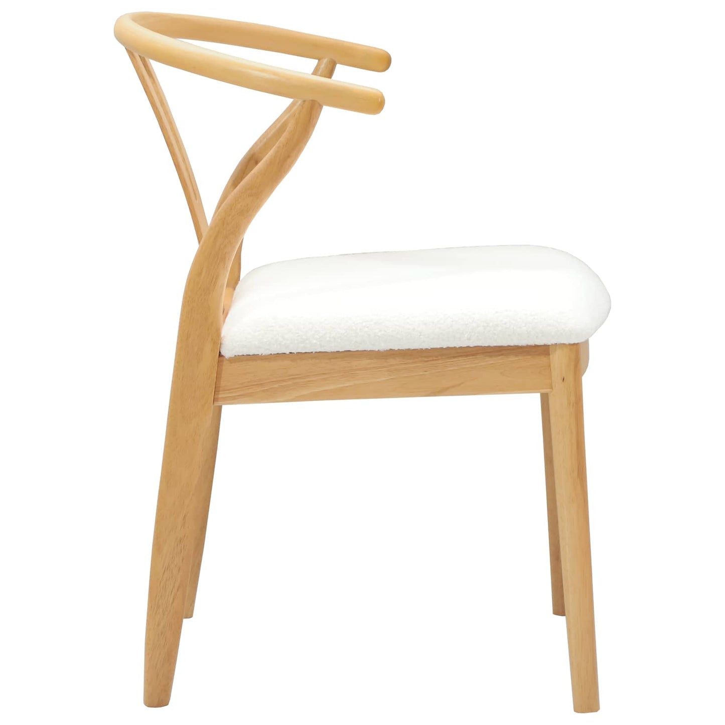 Eetkamerstoel 2 pcs Natuurlijk en Licht Massief Rubberhout is nu te koop bij PeponiXL, paradijselijk wonen!