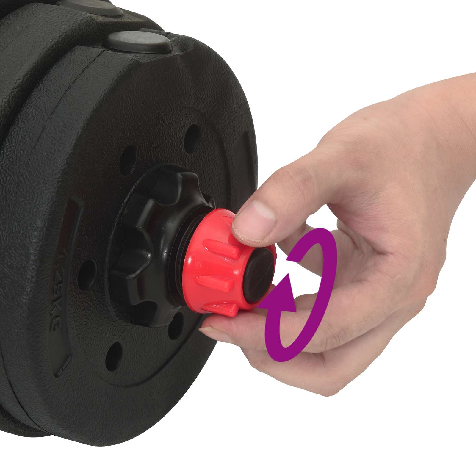 2-in-1 Halter-Barbell Set 30 kg Zwart en Rood is nu te koop bij PeponiXL, paradijselijk wonen!