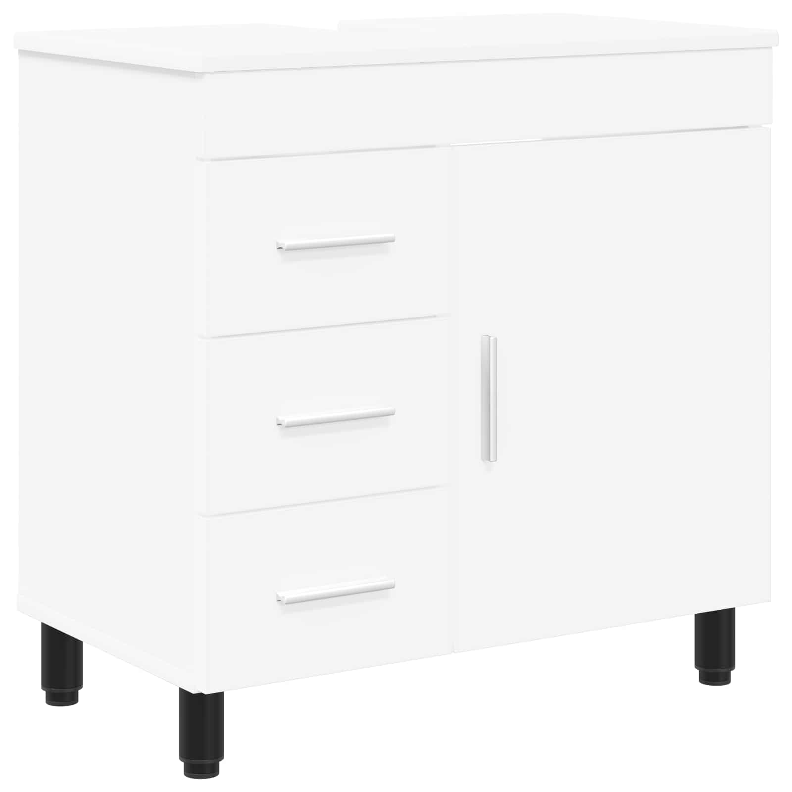 Badkamer Waskom Wit 60 x 35 x 60 cm Bewerkt hout is nu te koop bij PeponiXL, paradijselijk wonen!