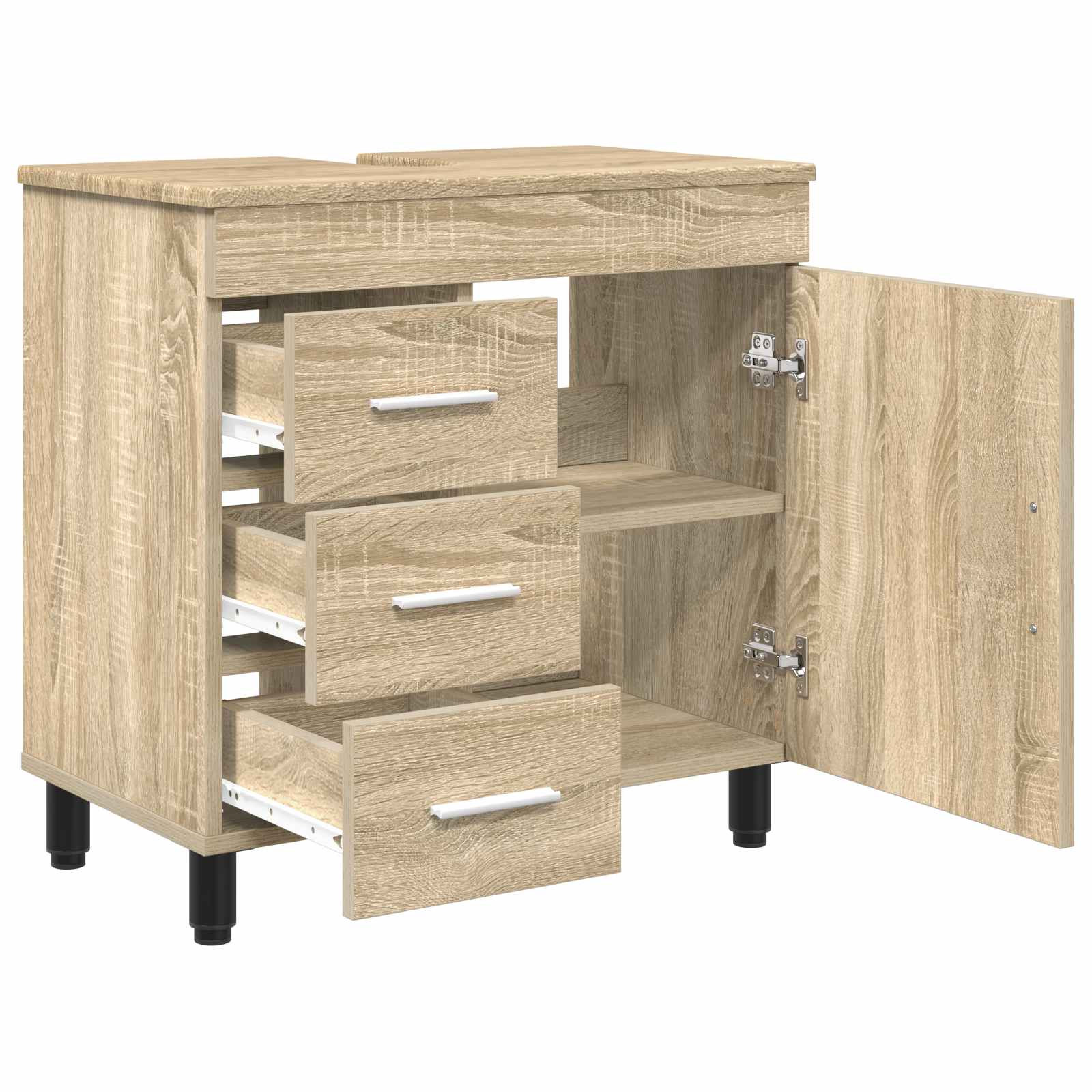 Badkamer Waskom Sonoma Eiken 60 x 35 x 60 cm Bewerkt hout is nu te koop bij PeponiXL, paradijselijk wonen!