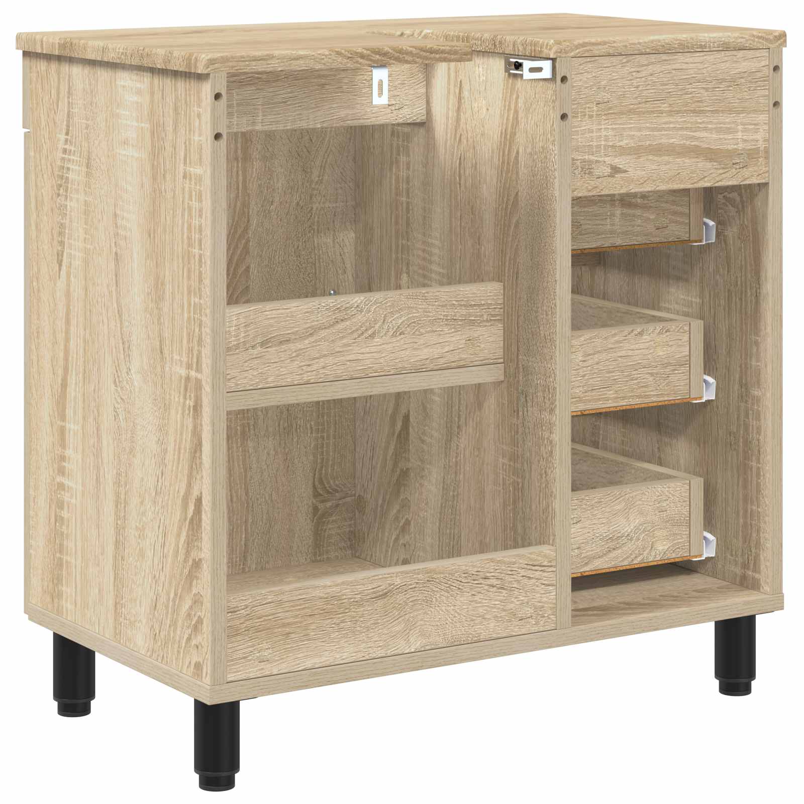 Badkamer Waskom Sonoma Eiken 60 x 35 x 60 cm Bewerkt hout is nu te koop bij PeponiXL, paradijselijk wonen!