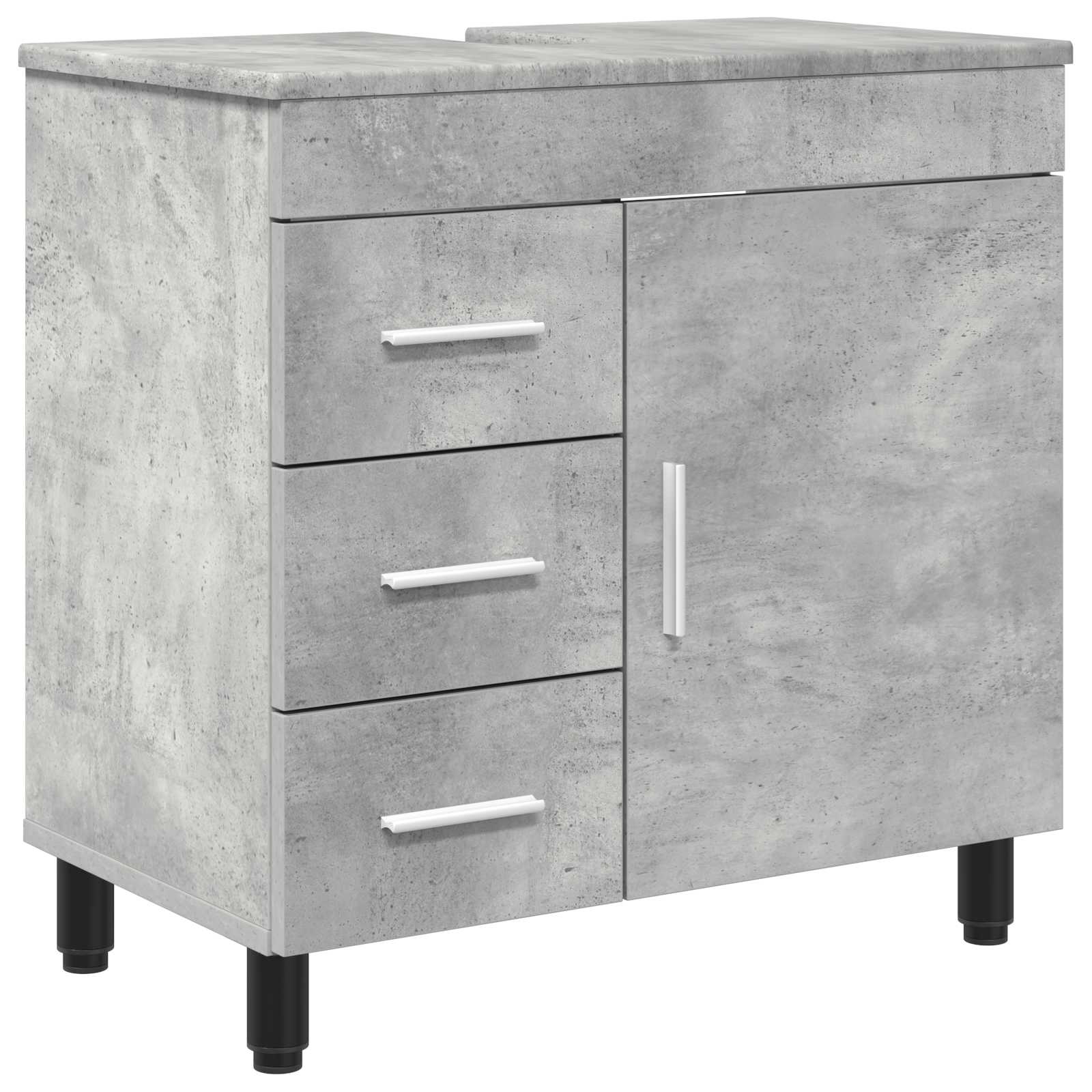 Badkamer Waskom Betongrijs 60 x 35 x 60 cm Bewerkt hout is nu te koop bij PeponiXL, paradijselijk wonen!