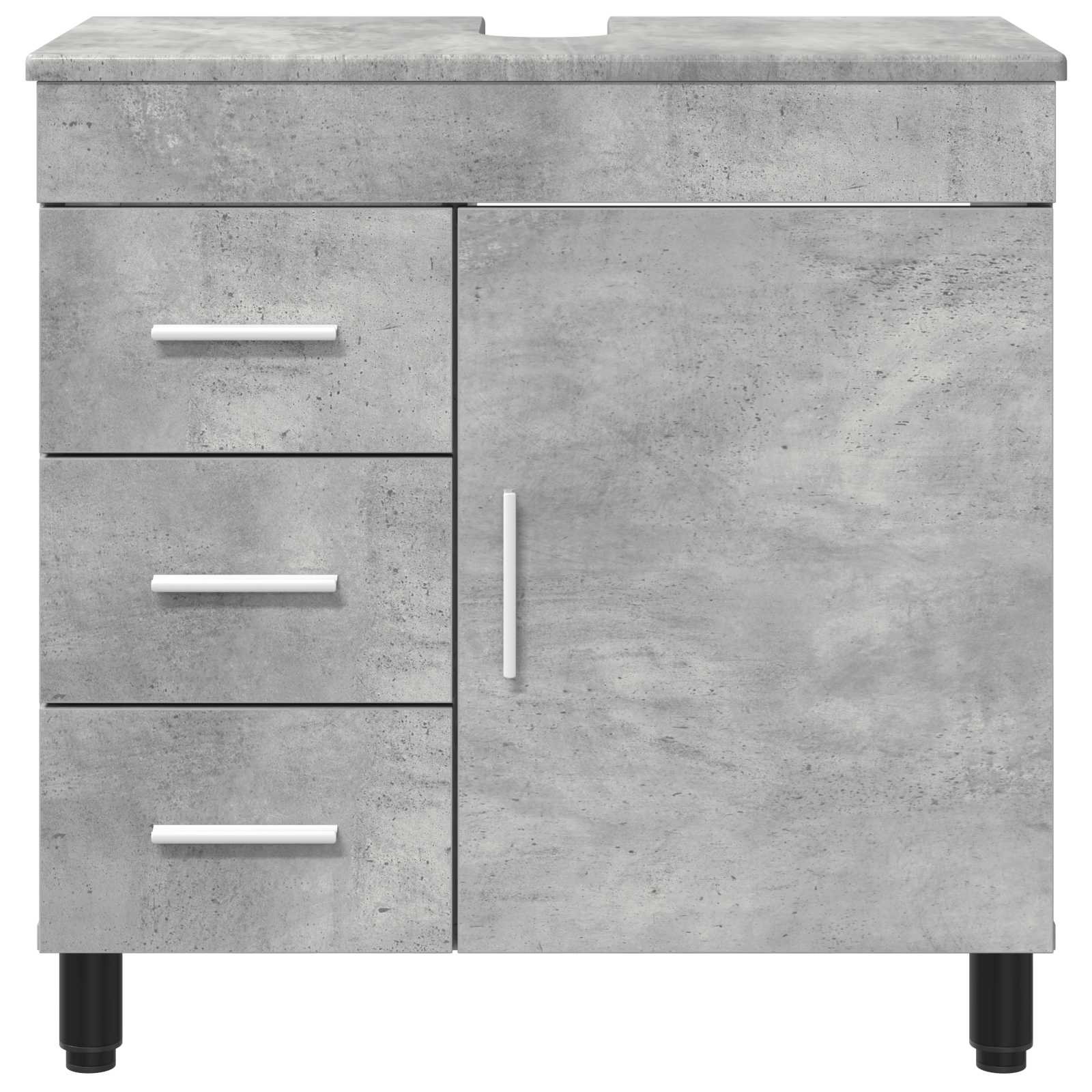 Badkamer Waskom Betongrijs 60 x 35 x 60 cm Bewerkt hout is nu te koop bij PeponiXL, paradijselijk wonen!