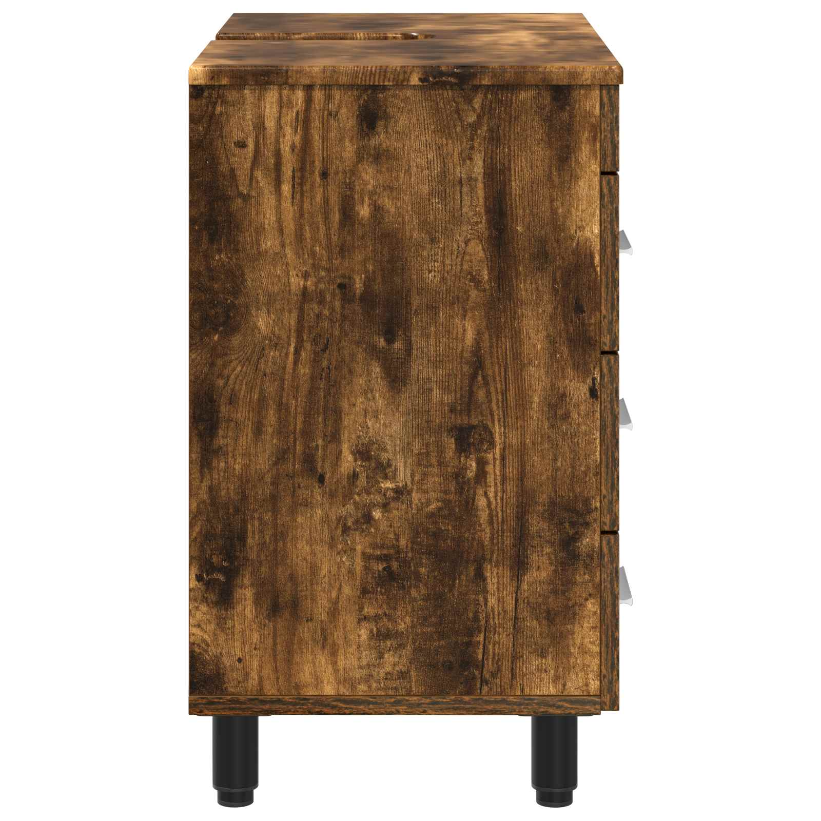 Badkamer Waskom Gerookt eiken 60 x 35 x 60 cm Bewerkt hout is nu te koop bij PeponiXL, paradijselijk wonen!