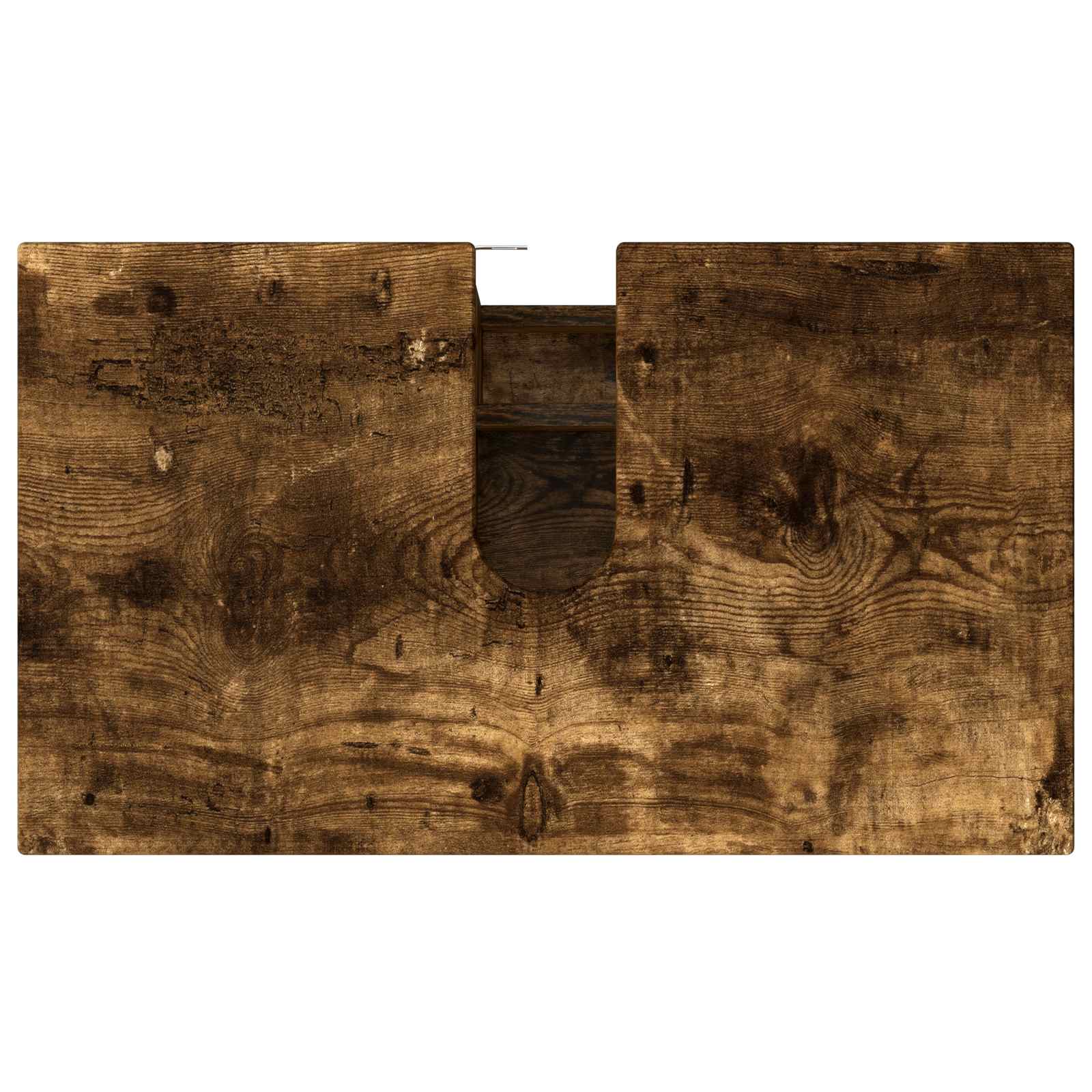 Badkamer Waskom Gerookt eiken 60 x 35 x 60 cm Bewerkt hout is nu te koop bij PeponiXL, paradijselijk wonen!