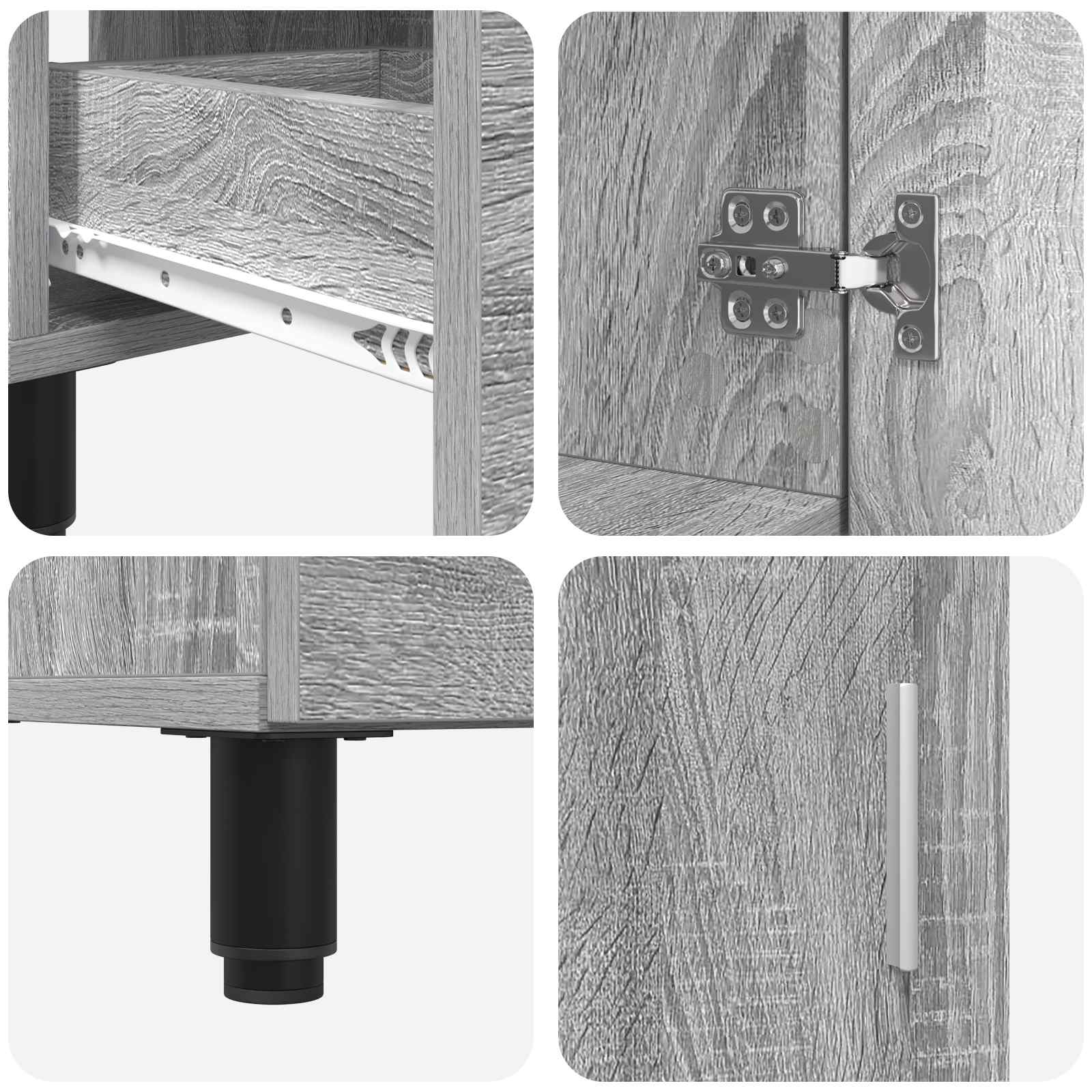 Badkamer Waskom Grijs Sonoma 60 x 35 x 60 cm Bewerkt hout is nu te koop bij PeponiXL, paradijselijk wonen!
