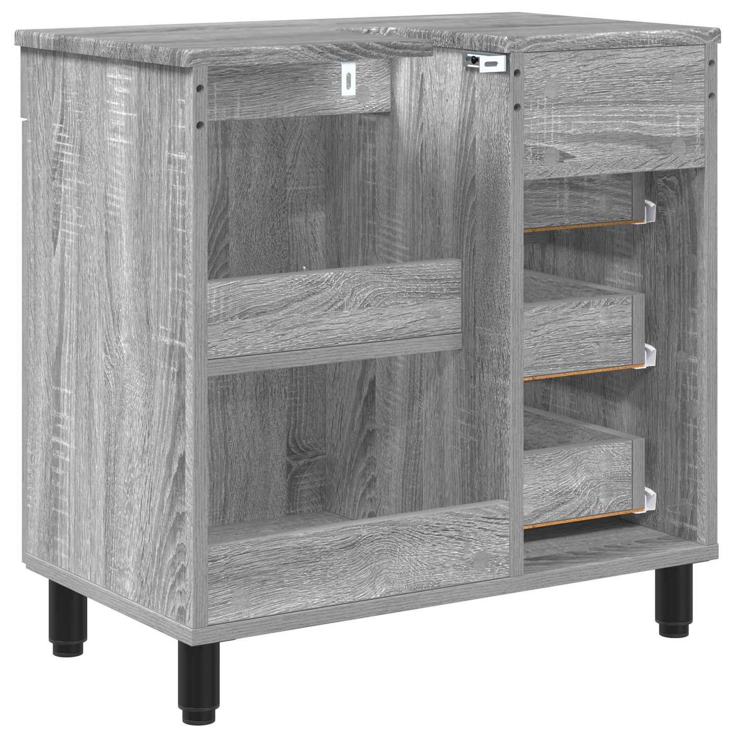 Badkamer Waskom Grijs Sonoma 60 x 35 x 60 cm Bewerkt hout is nu te koop bij PeponiXL, paradijselijk wonen!
