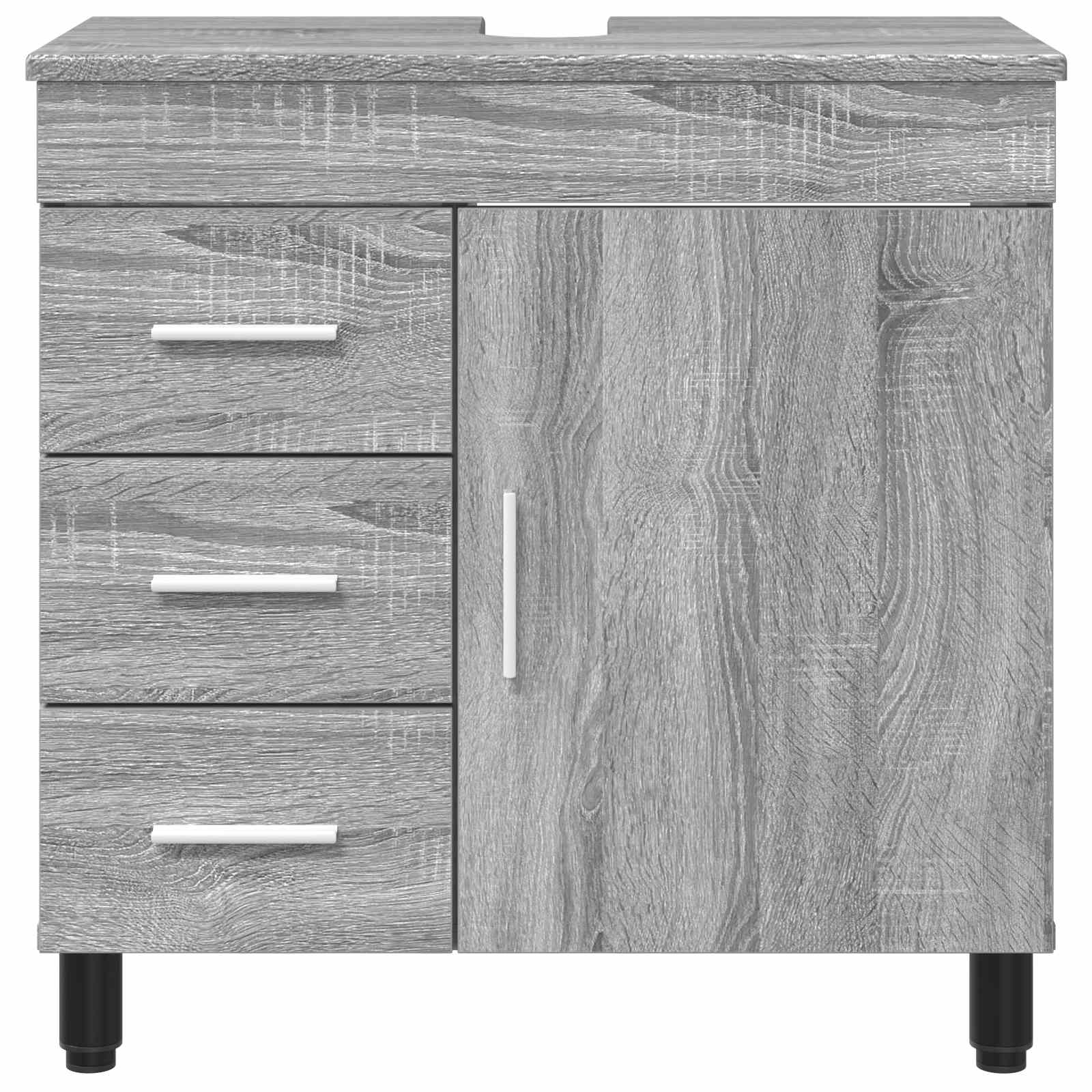Badkamer Waskom Grijs Sonoma 60 x 35 x 60 cm Bewerkt hout is nu te koop bij PeponiXL, paradijselijk wonen!