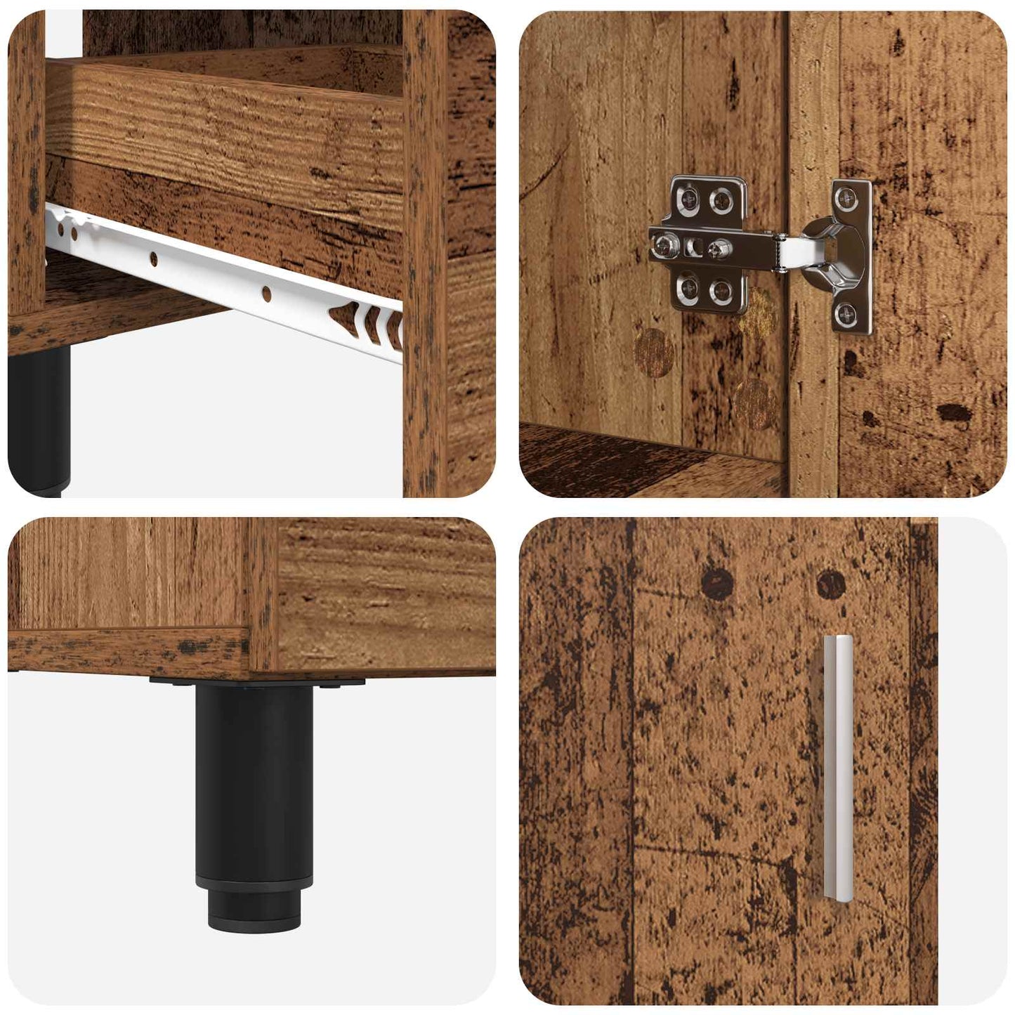 Badkamer Waskom Oud hout 60 x 35 x 60 cm Bewerkt hout is nu te koop bij PeponiXL, paradijselijk wonen!