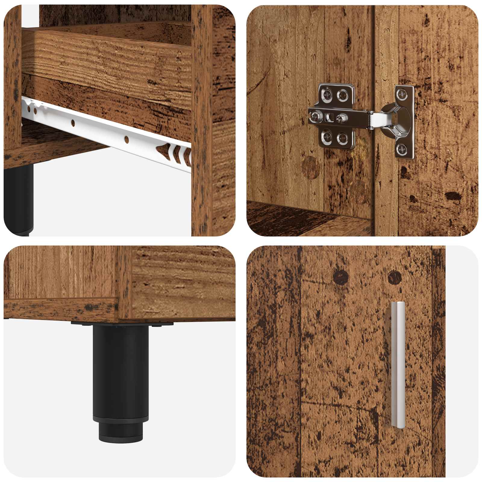 Badkamer Waskom Oud hout 60 x 35 x 60 cm Bewerkt hout is nu te koop bij PeponiXL, paradijselijk wonen!