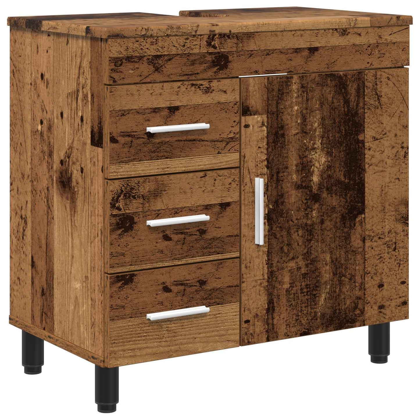 Badkamer Waskom Oud hout 60 x 35 x 60 cm Bewerkt hout is nu te koop bij PeponiXL, paradijselijk wonen!