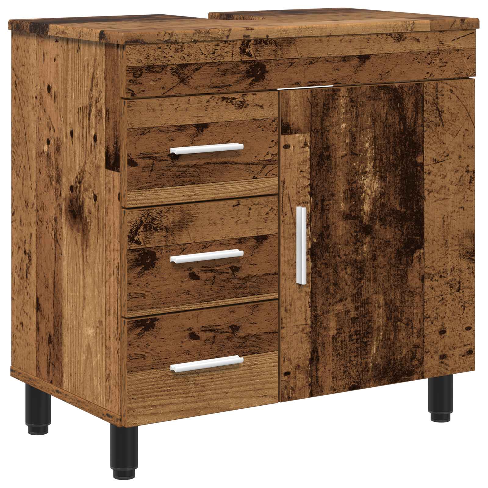 Badkamer Waskom Oud hout 60 x 35 x 60 cm Bewerkt hout is nu te koop bij PeponiXL, paradijselijk wonen!