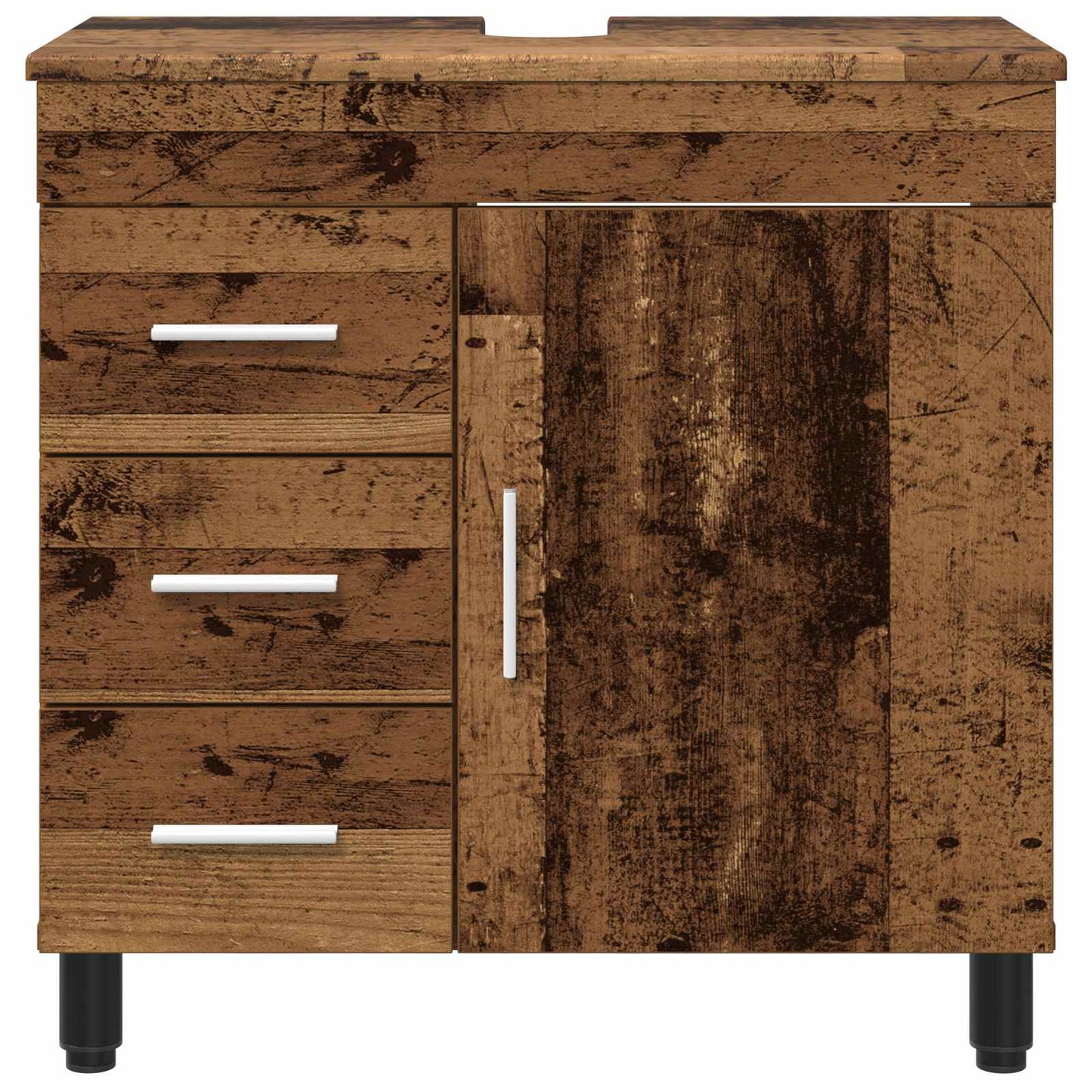 Badkamer Waskom Oud hout 60 x 35 x 60 cm Bewerkt hout is nu te koop bij PeponiXL, paradijselijk wonen!