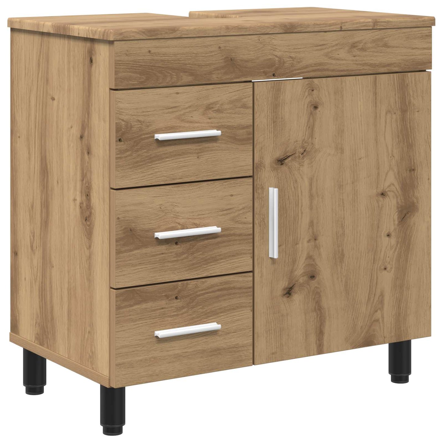 Badkamer Waskom Artisanaal eiken 60 x 35 x 60 cm Bewerkt hout is nu te koop bij PeponiXL, paradijselijk wonen!