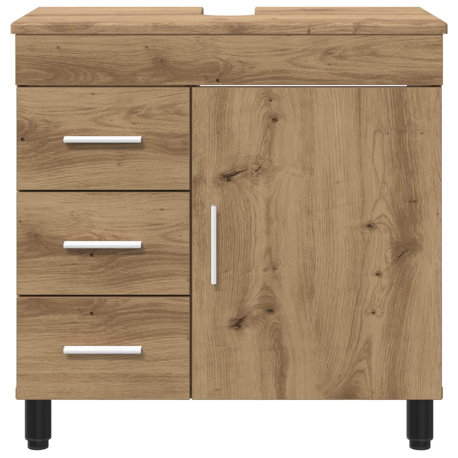 Badkamer Waskom Artisanaal eiken 60 x 35 x 60 cm Bewerkt hout is nu te koop bij PeponiXL, paradijselijk wonen!