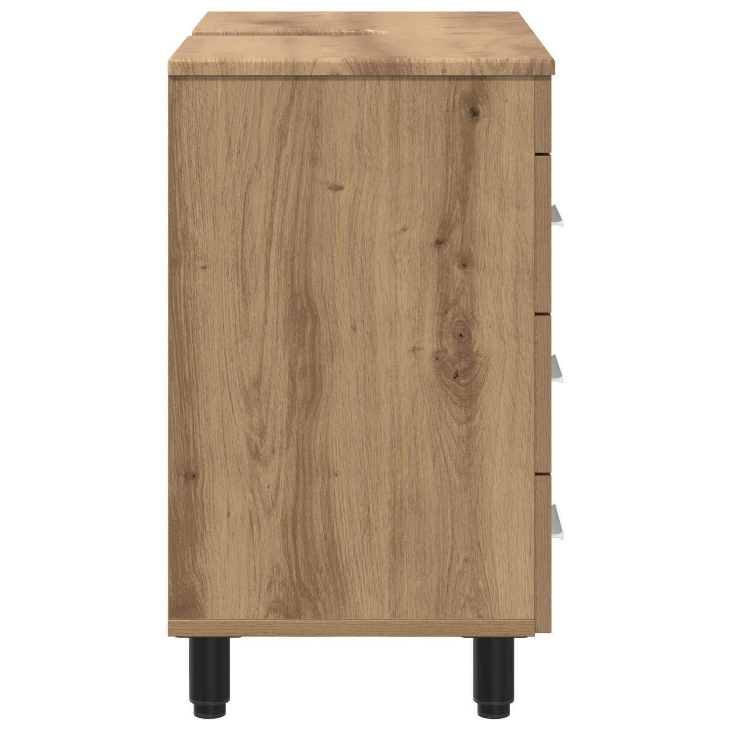 Badkamer Waskom Artisanaal eiken 60 x 35 x 60 cm Bewerkt hout is nu te koop bij PeponiXL, paradijselijk wonen!