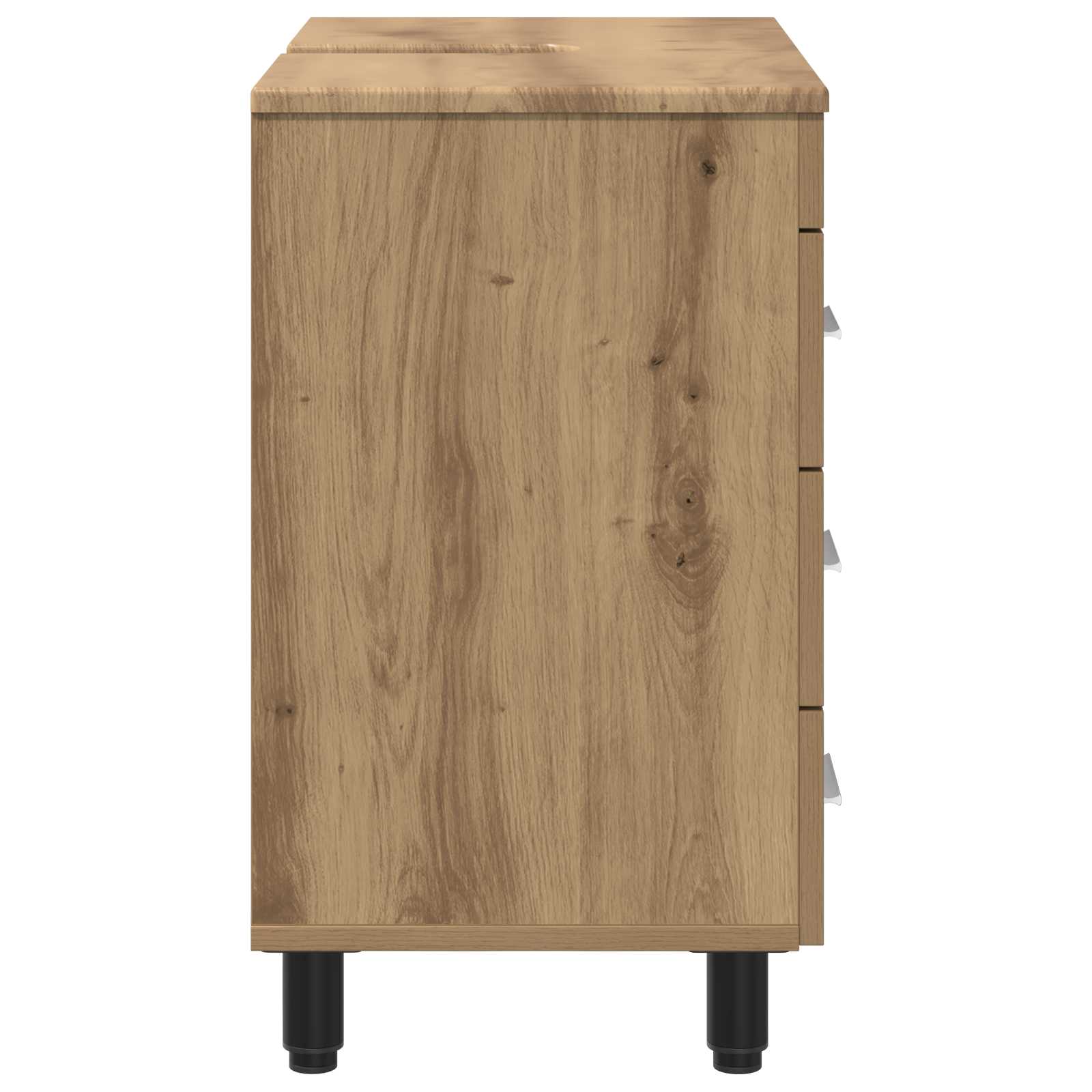 Badkamer Waskom Artisanaal eiken 60 x 35 x 60 cm Bewerkt hout is nu te koop bij PeponiXL, paradijselijk wonen!