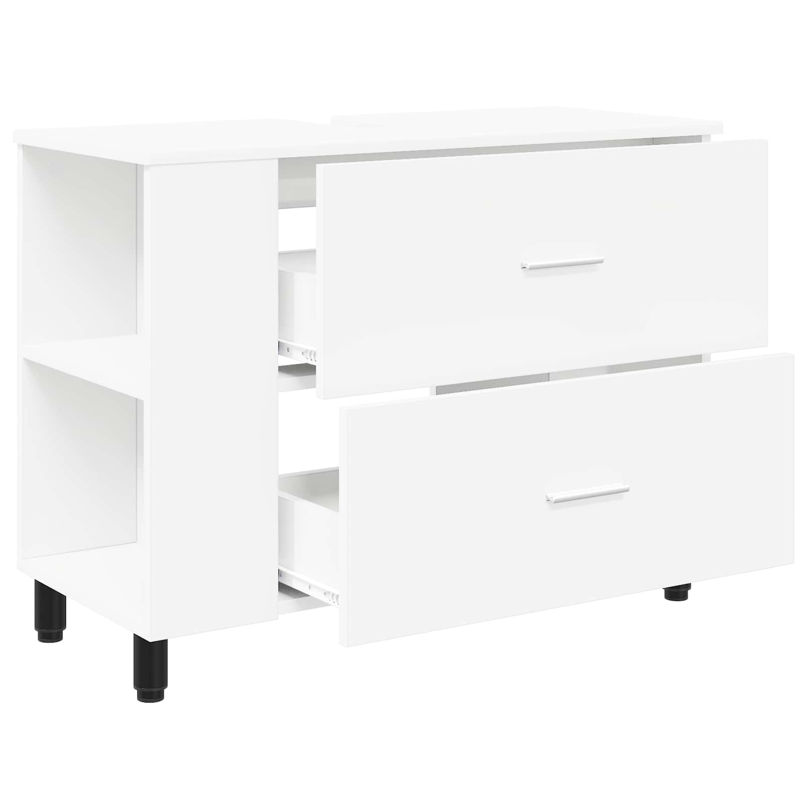 Badkamer Waskom Wit 80 x 35 x 60 cm Bewerkt hout is nu te koop bij PeponiXL, paradijselijk wonen!