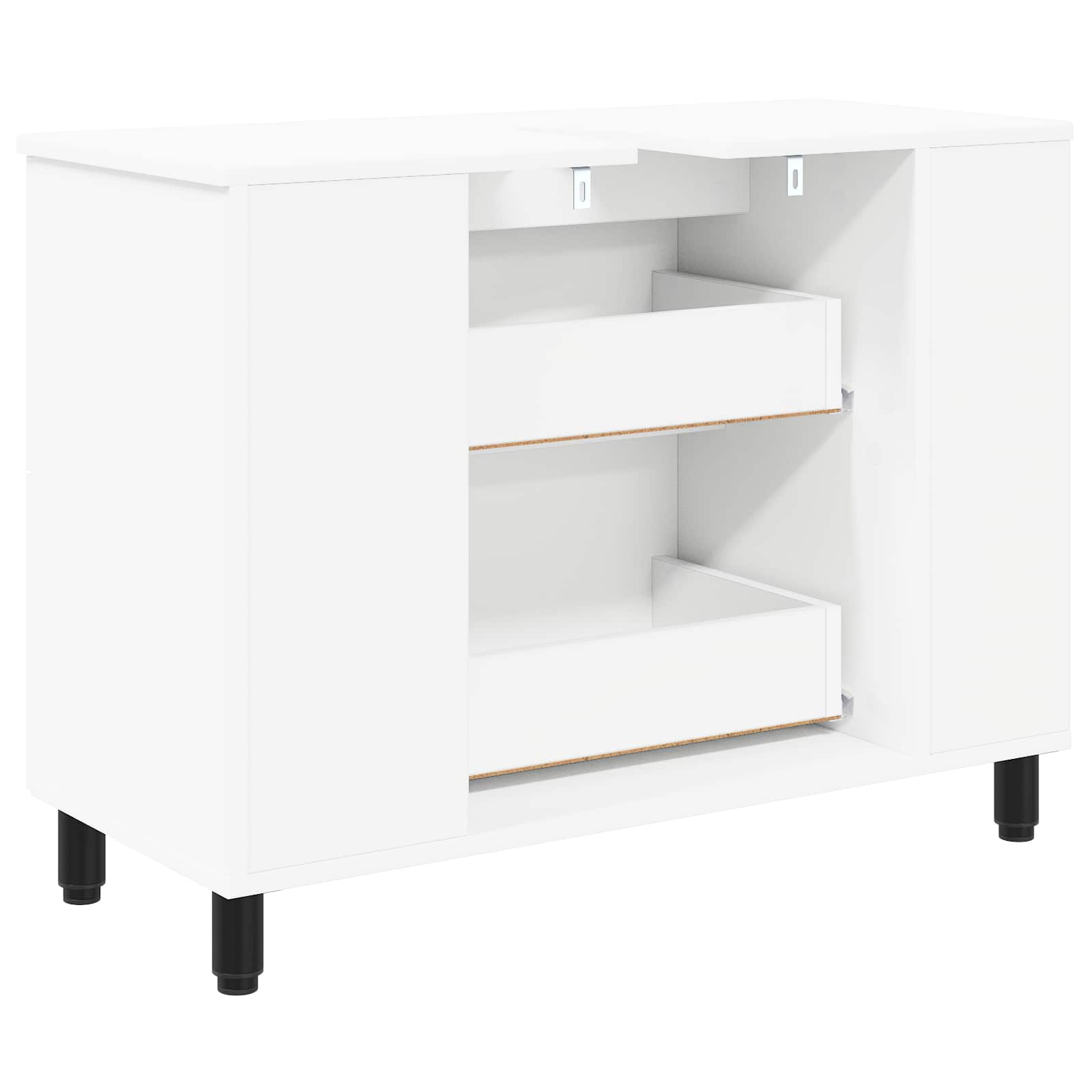 Badkamer Waskom Wit 80 x 35 x 60 cm Bewerkt hout is nu te koop bij PeponiXL, paradijselijk wonen!