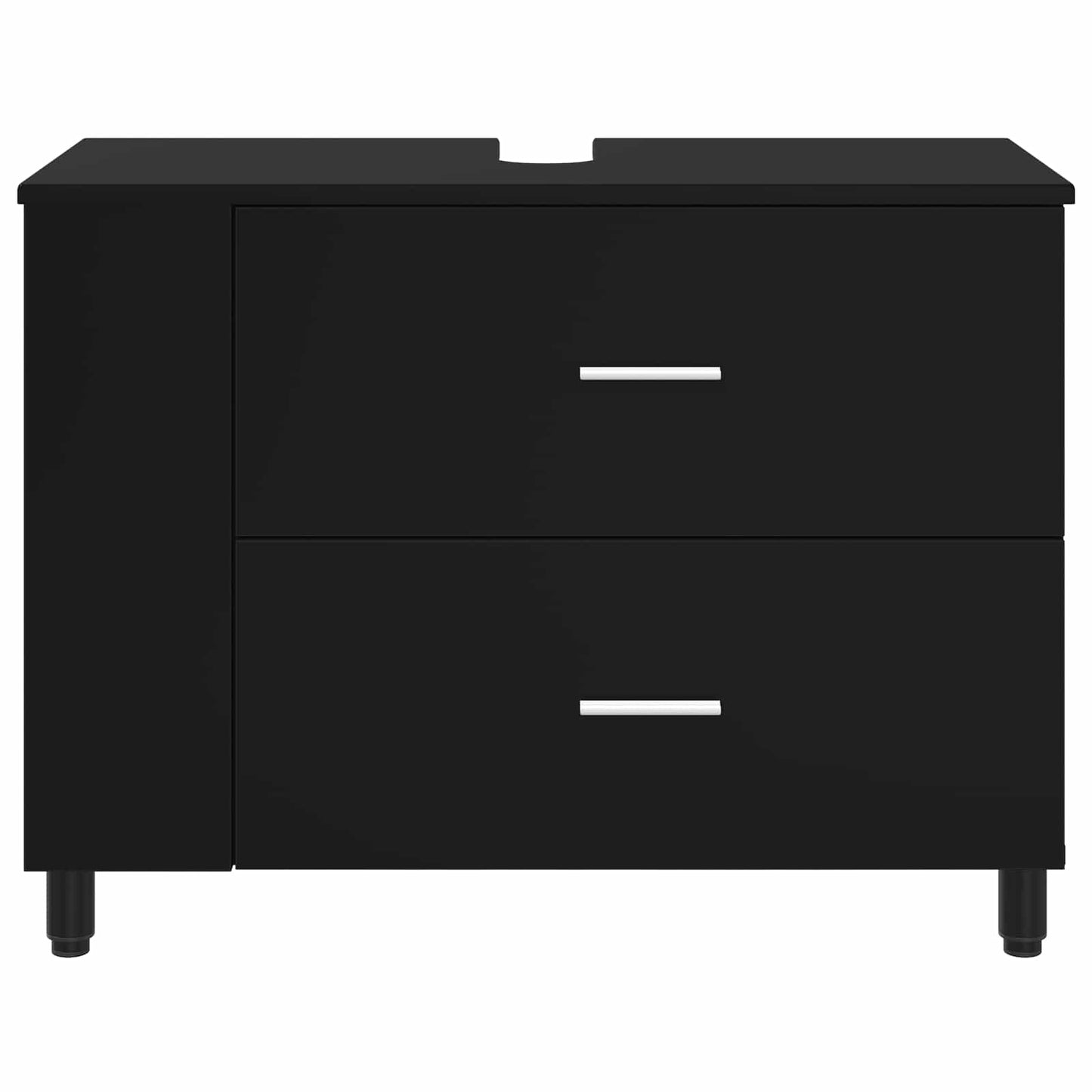Badkamer Waskom Zwart 80 x 35 x 60 cm Bewerkt hout is nu te koop bij PeponiXL, paradijselijk wonen!