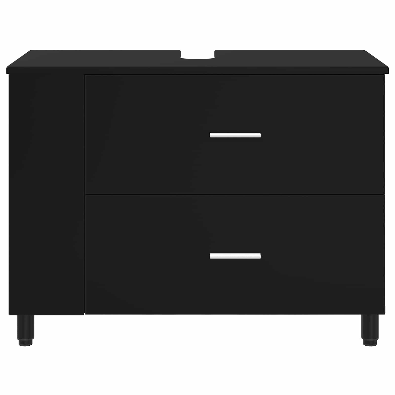Badkamer Waskom Zwart 80 x 35 x 60 cm Bewerkt hout is nu te koop bij PeponiXL, paradijselijk wonen!