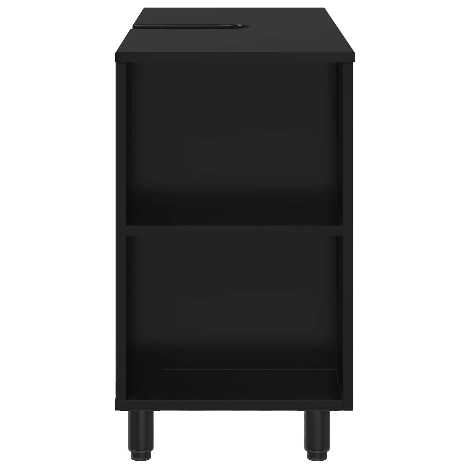 Badkamer Waskom Zwart 80 x 35 x 60 cm Bewerkt hout is nu te koop bij PeponiXL, paradijselijk wonen!