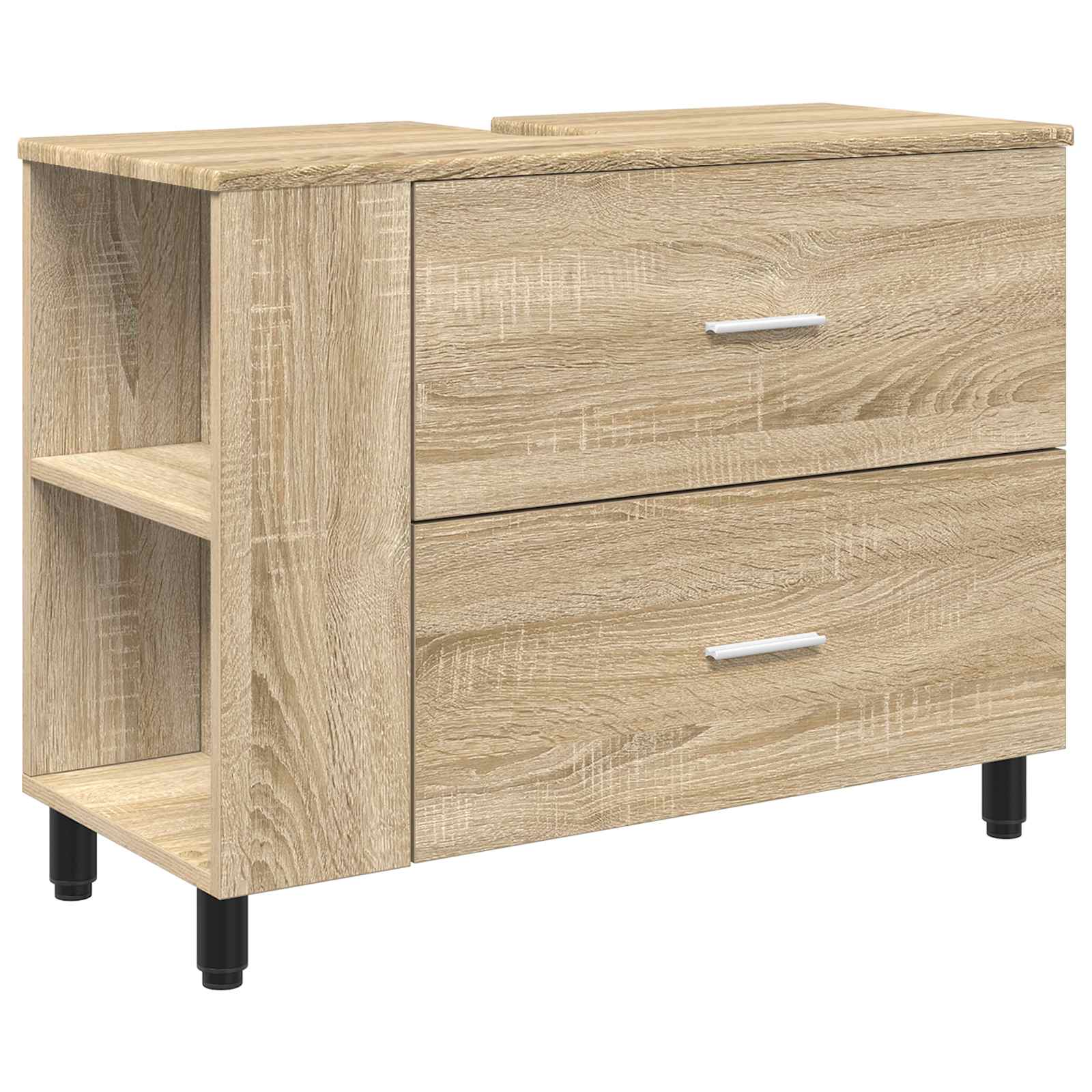 Opbergkast onder de wastafel Sonoma eiken 80 x 35 x 60 cm is nu te koop bij PeponiXL, paradijselijk wonen!