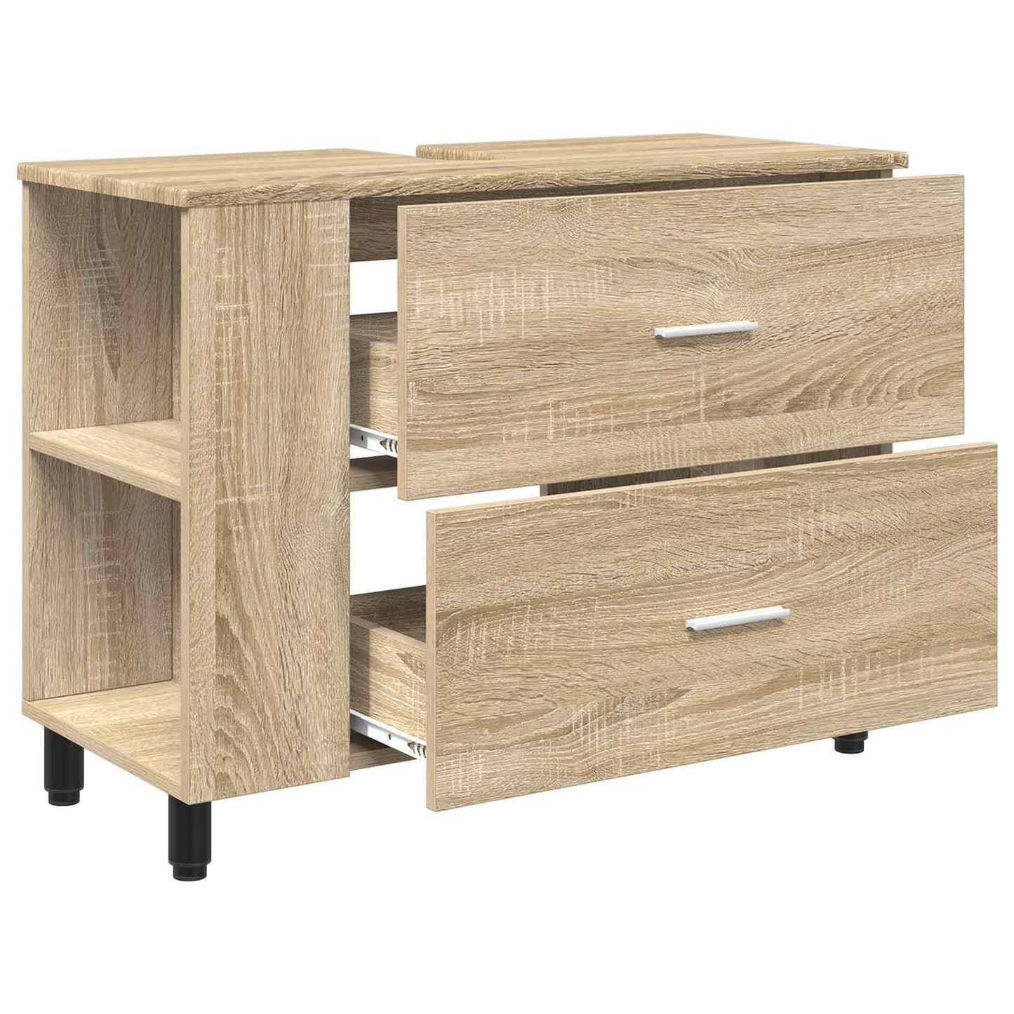 Opbergkast onder de wastafel Sonoma eiken 80 x 35 x 60 cm is nu te koop bij PeponiXL, paradijselijk wonen!