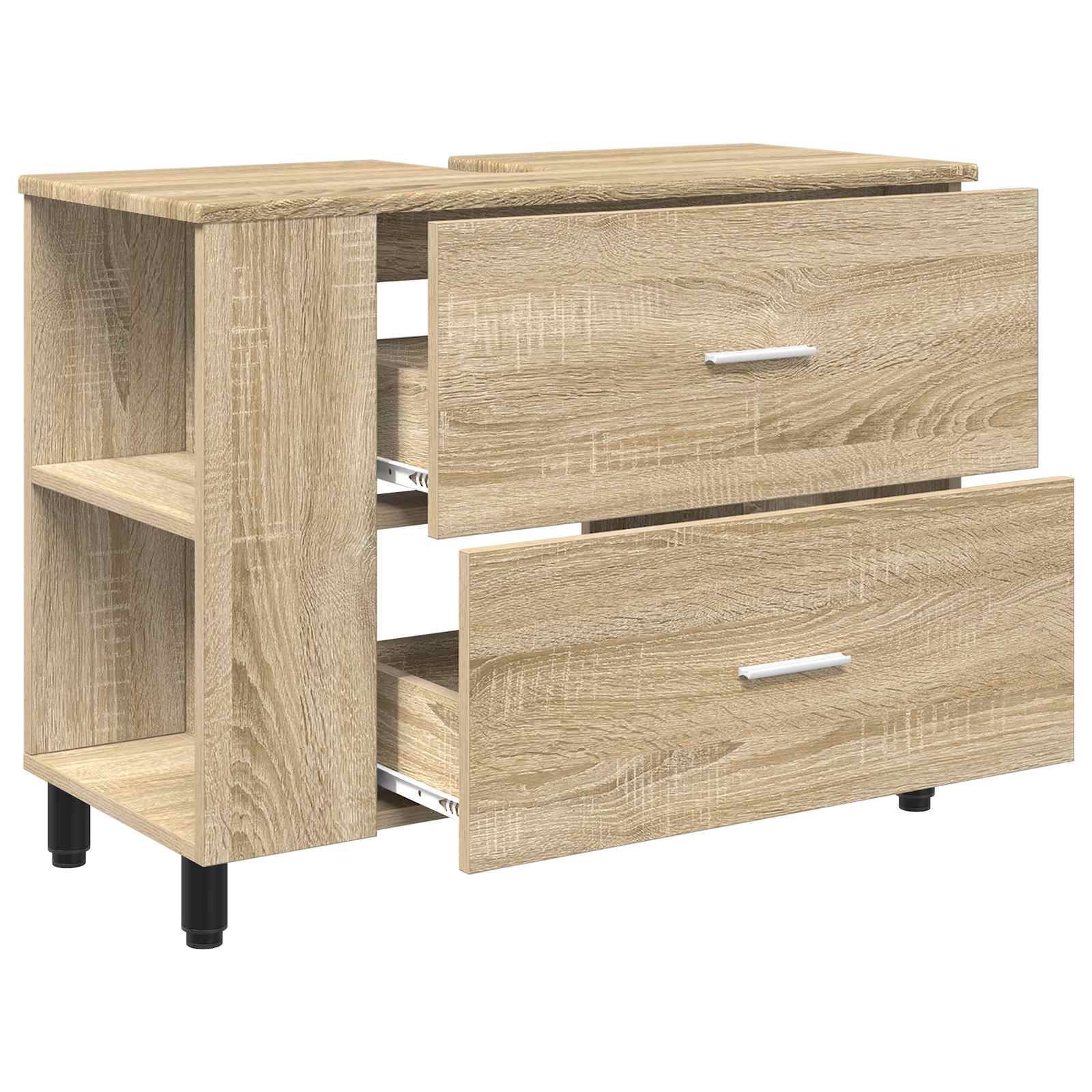 Opbergkast onder de wastafel Sonoma eiken 80 x 35 x 60 cm is nu te koop bij PeponiXL, paradijselijk wonen!