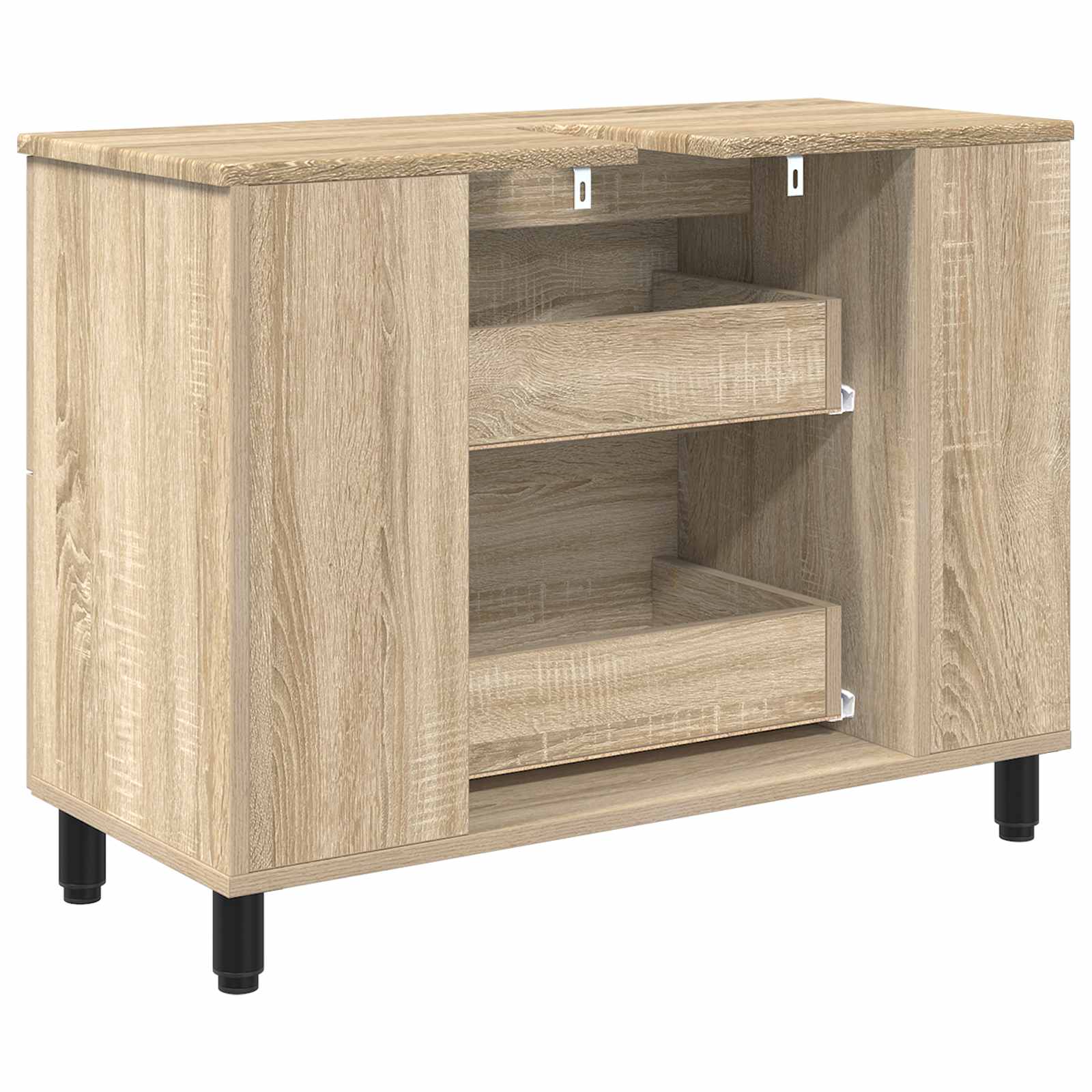 Opbergkast onder de wastafel Sonoma eiken 80 x 35 x 60 cm is nu te koop bij PeponiXL, paradijselijk wonen!