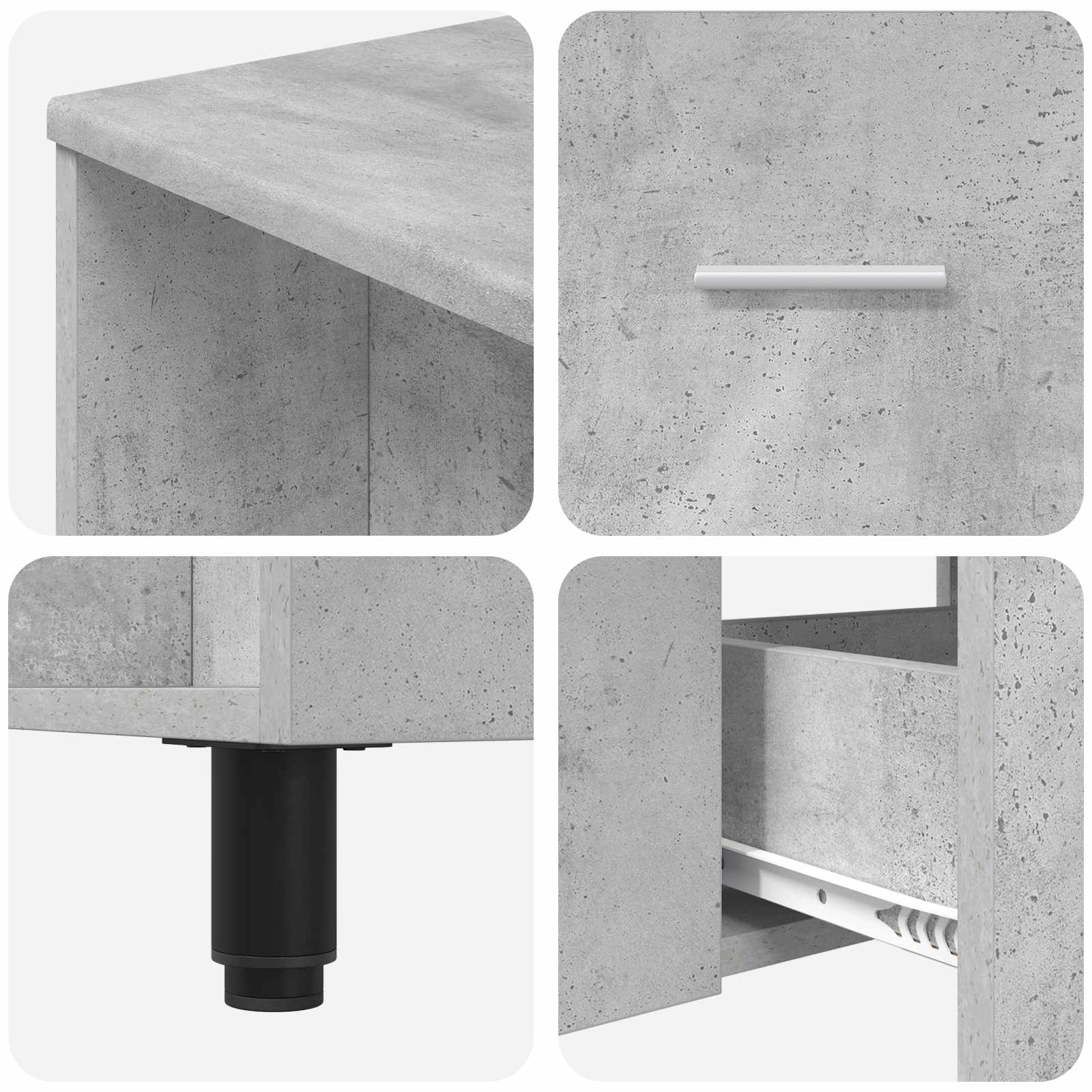 Badkamer Waskom Betongrijs 80 x 35 x 60 cm Bewerkt hout is nu te koop bij PeponiXL, paradijselijk wonen!