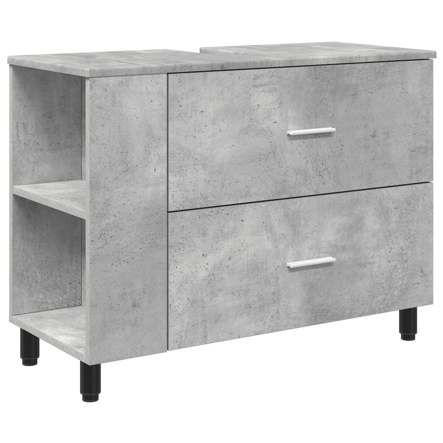 Badkamer Waskom Betongrijs 80 x 35 x 60 cm Bewerkt hout is nu te koop bij PeponiXL, paradijselijk wonen!