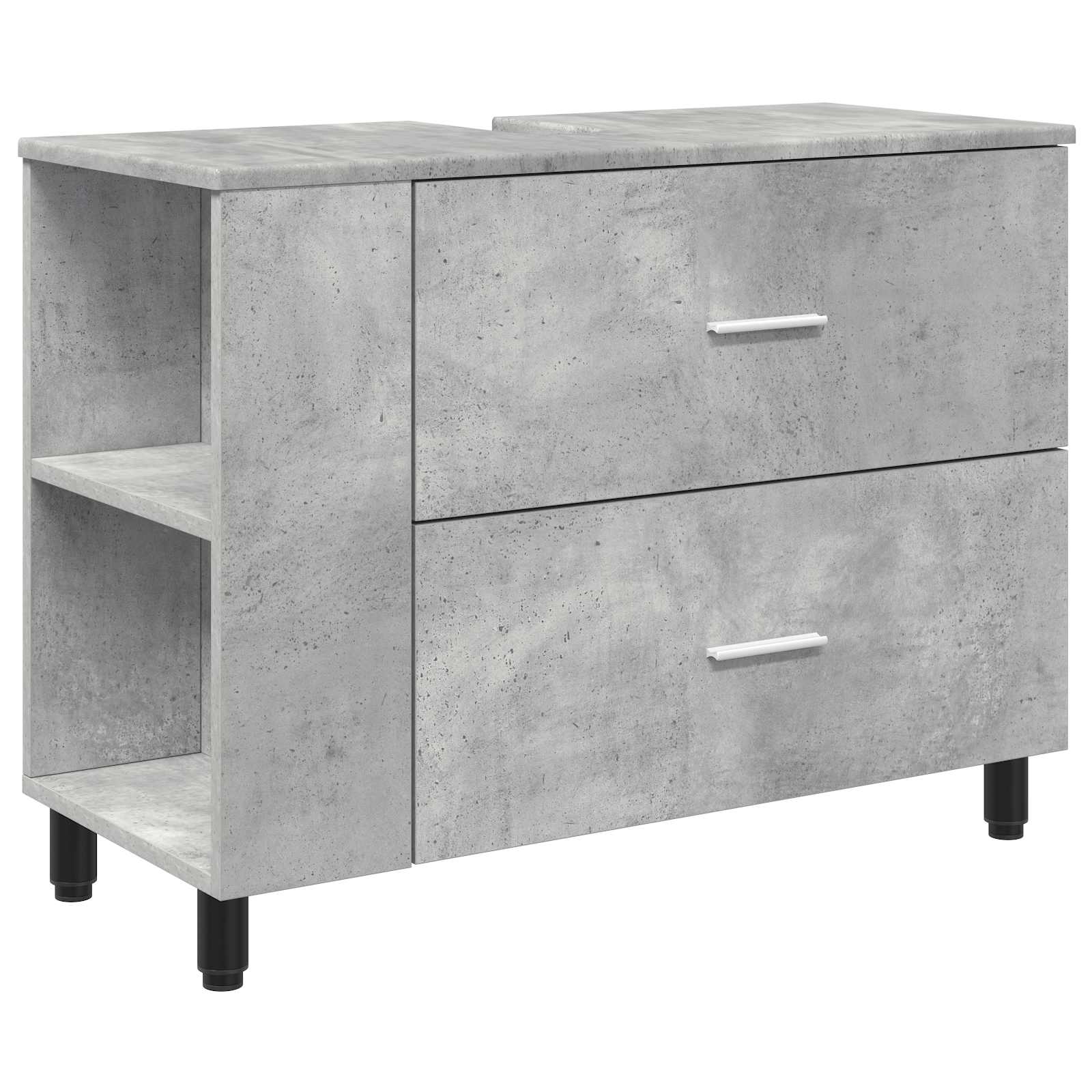 Badkamer Waskom Betongrijs 80 x 35 x 60 cm Bewerkt hout is nu te koop bij PeponiXL, paradijselijk wonen!