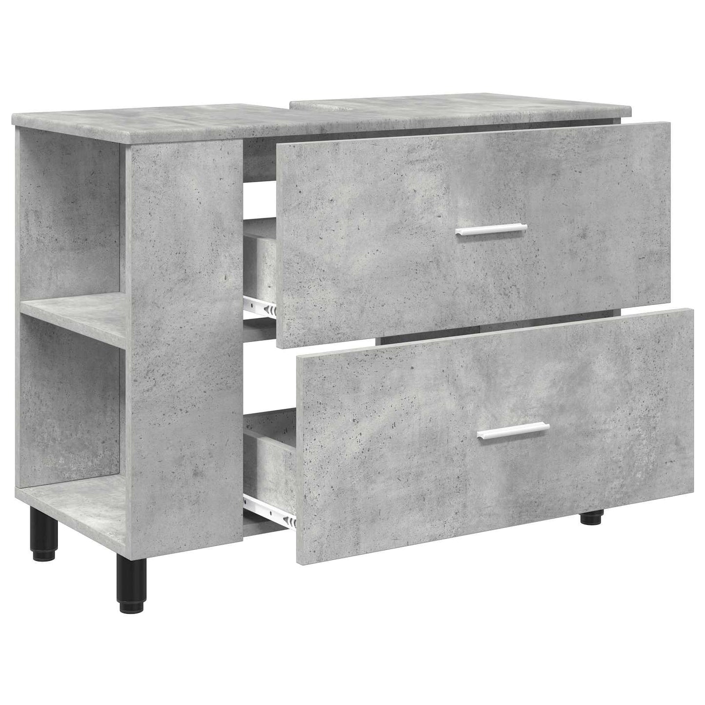 Badkamer Waskom Betongrijs 80 x 35 x 60 cm Bewerkt hout is nu te koop bij PeponiXL, paradijselijk wonen!