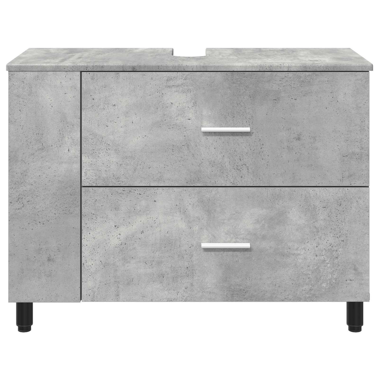 Badkamer Waskom Betongrijs 80 x 35 x 60 cm Bewerkt hout is nu te koop bij PeponiXL, paradijselijk wonen!