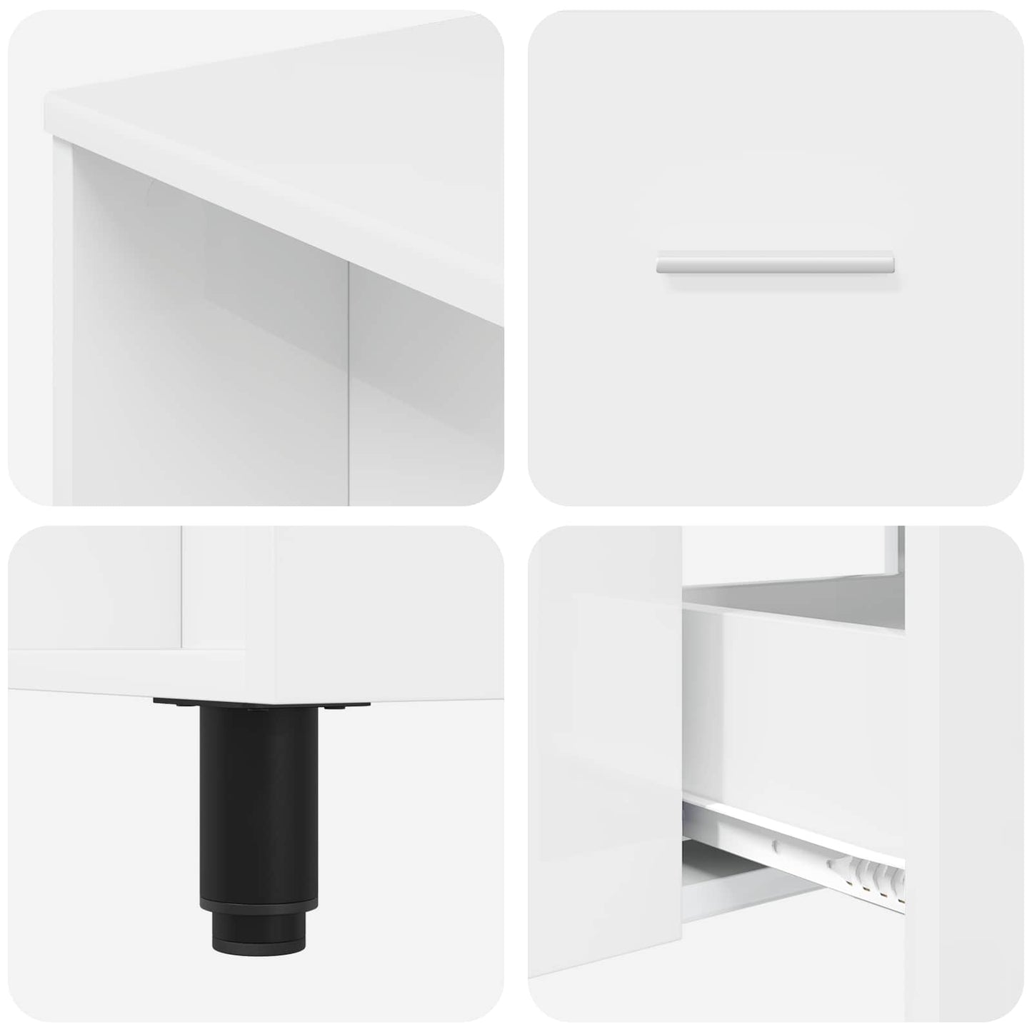 Badkamer Waskom Hoogglans Wit 80 x 35 x 60 cm Bewerkt hout is nu te koop bij PeponiXL, paradijselijk wonen!