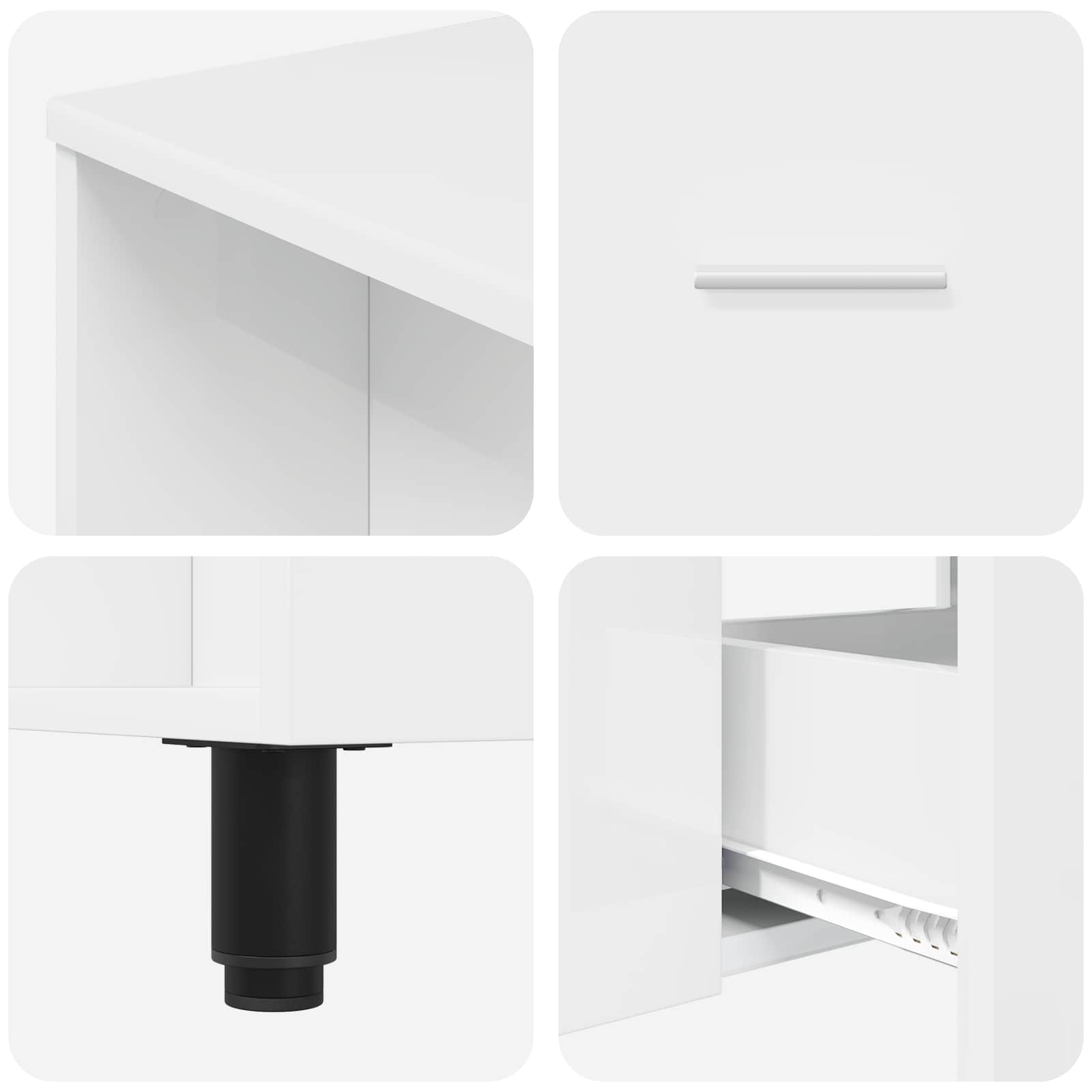 Badkamer Waskom Hoogglans Wit 80 x 35 x 60 cm Bewerkt hout is nu te koop bij PeponiXL, paradijselijk wonen!