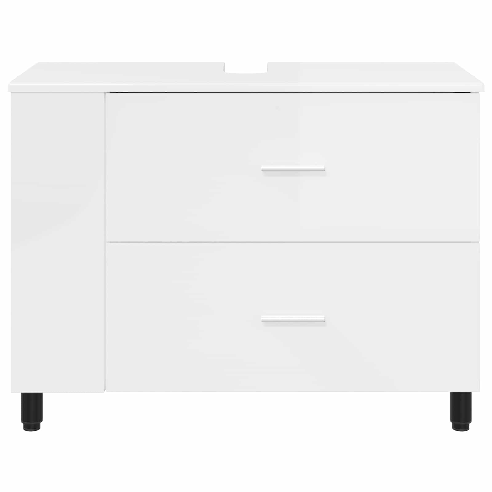 Badkamer Waskom Hoogglans Wit 80 x 35 x 60 cm Bewerkt hout is nu te koop bij PeponiXL, paradijselijk wonen!