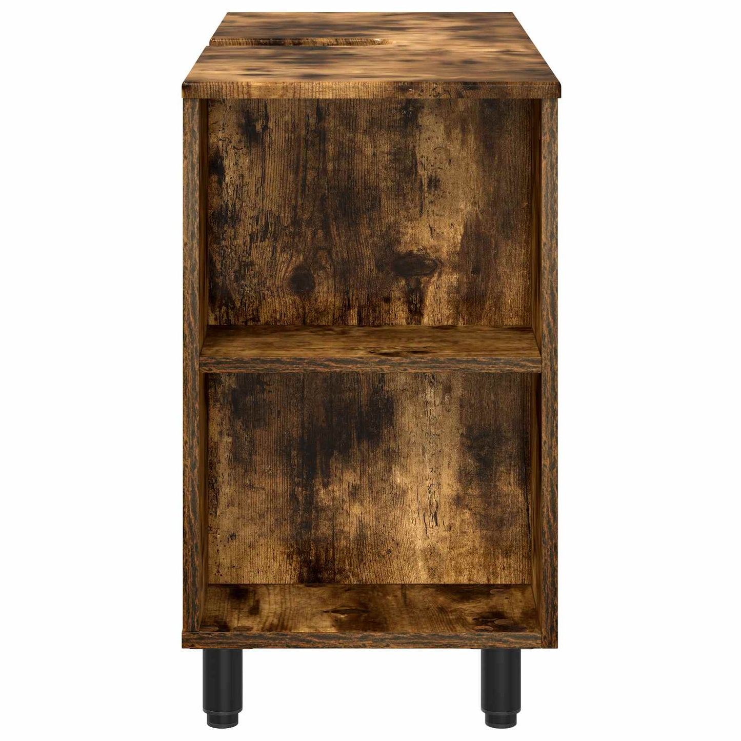 Badkamer Waskom Gerookt eiken 80 x 35 x 60 cm Bewerkt hout is nu te koop bij PeponiXL, paradijselijk wonen!