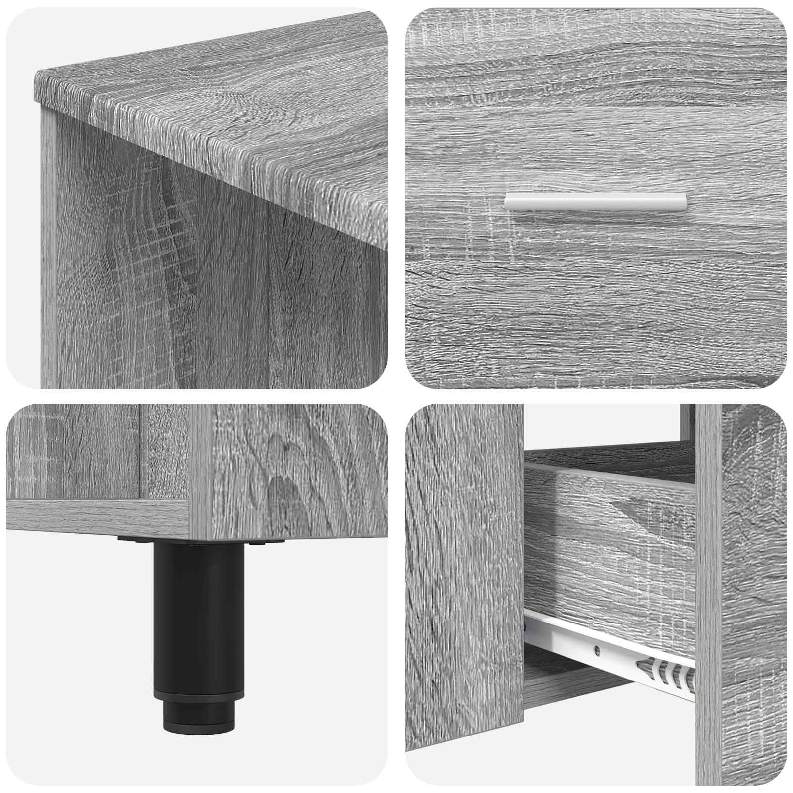 Badkamer Waskom Grijs Sonoma 80 x 35 x 60 cm Bewerkt hout is nu te koop bij PeponiXL, paradijselijk wonen!