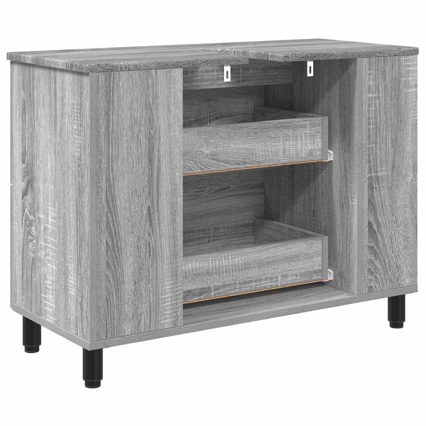 Badkamer Waskom Grijs Sonoma 80 x 35 x 60 cm Bewerkt hout is nu te koop bij PeponiXL, paradijselijk wonen!