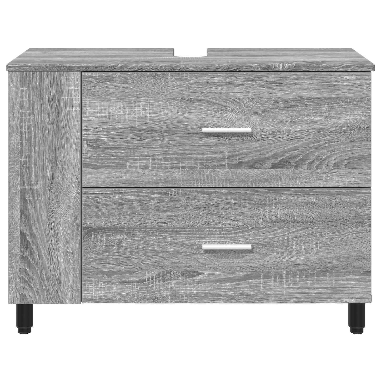 Badkamer Waskom Grijs Sonoma 80 x 35 x 60 cm Bewerkt hout is nu te koop bij PeponiXL, paradijselijk wonen!