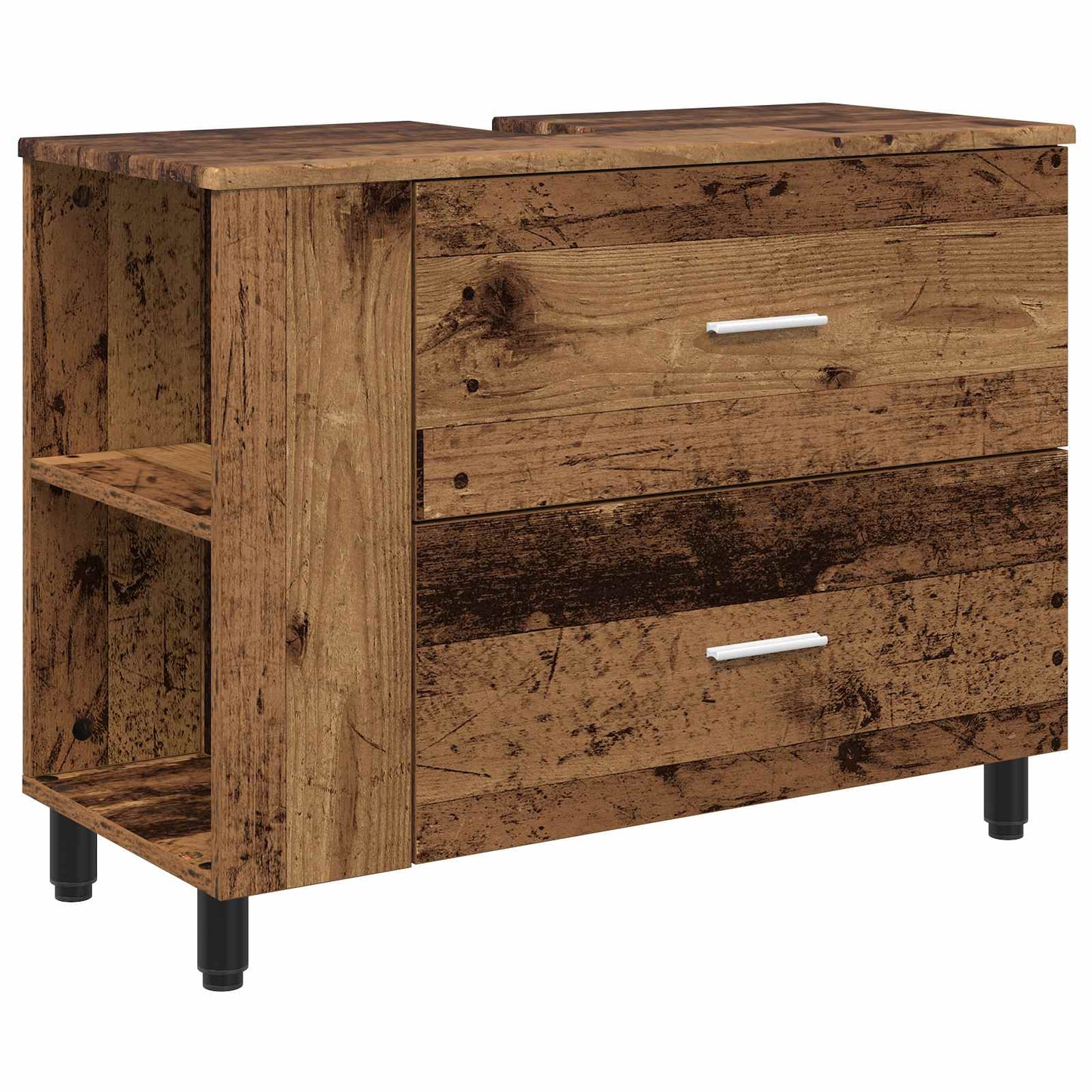 Badkamer Waskom Oud hout 80 x 35 x 60 cm Bewerkt hout is nu te koop bij PeponiXL, paradijselijk wonen!
