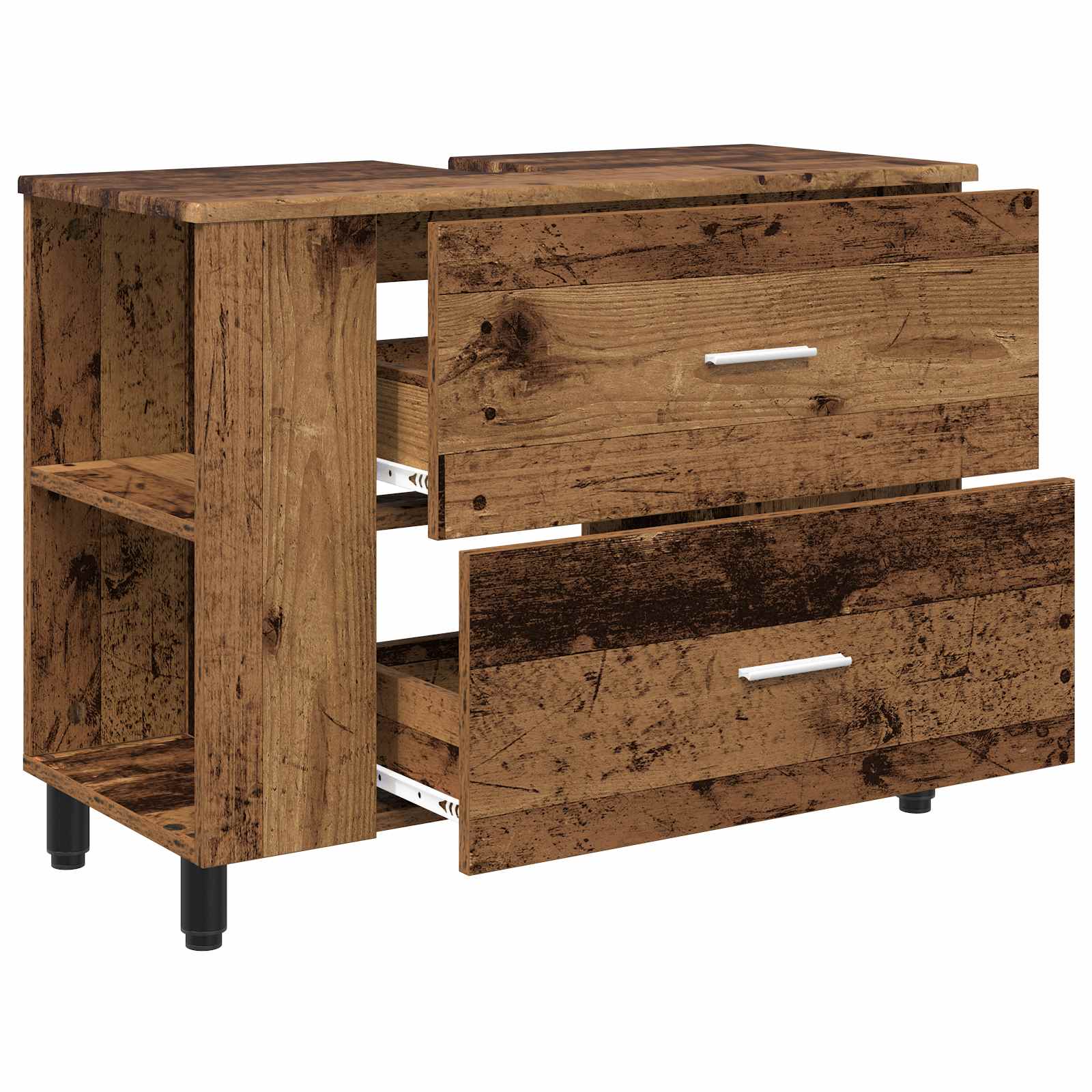 Badkamer Waskom Oud hout 80 x 35 x 60 cm Bewerkt hout is nu te koop bij PeponiXL, paradijselijk wonen!