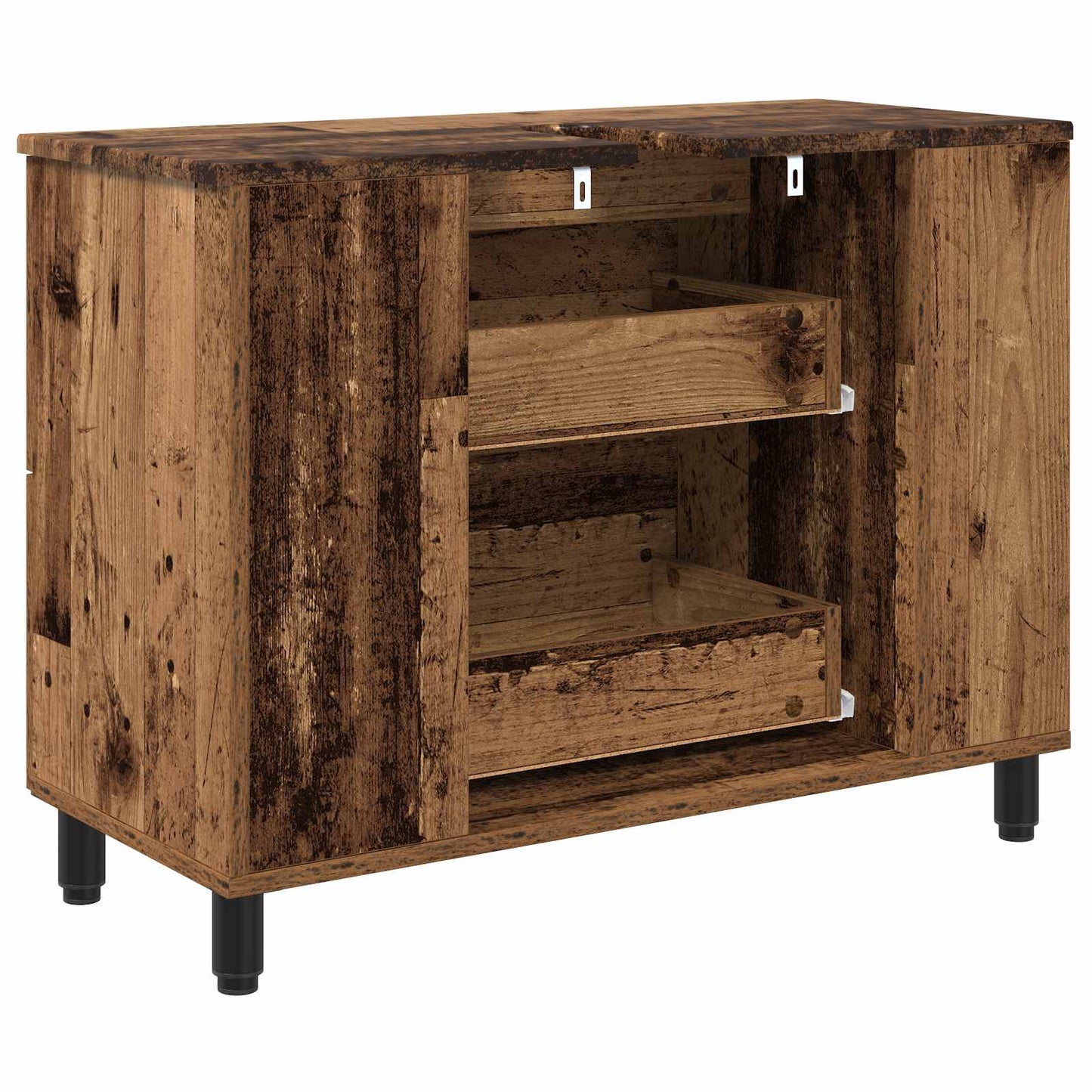 Badkamer Waskom Oud hout 80 x 35 x 60 cm Bewerkt hout is nu te koop bij PeponiXL, paradijselijk wonen!