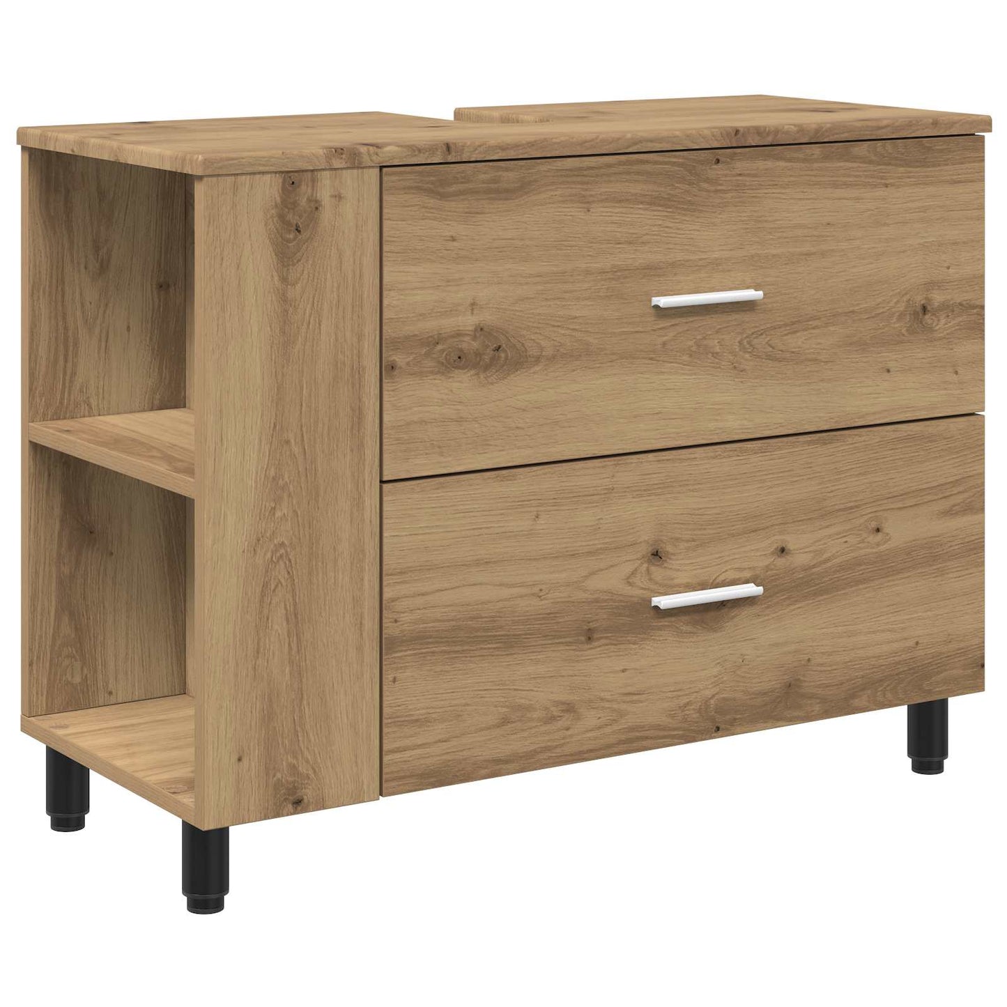 Badkamer Waskom Artisanaal eiken 80 x 35 x 60 cm Bewerkt hout is nu te koop bij PeponiXL, paradijselijk wonen!
