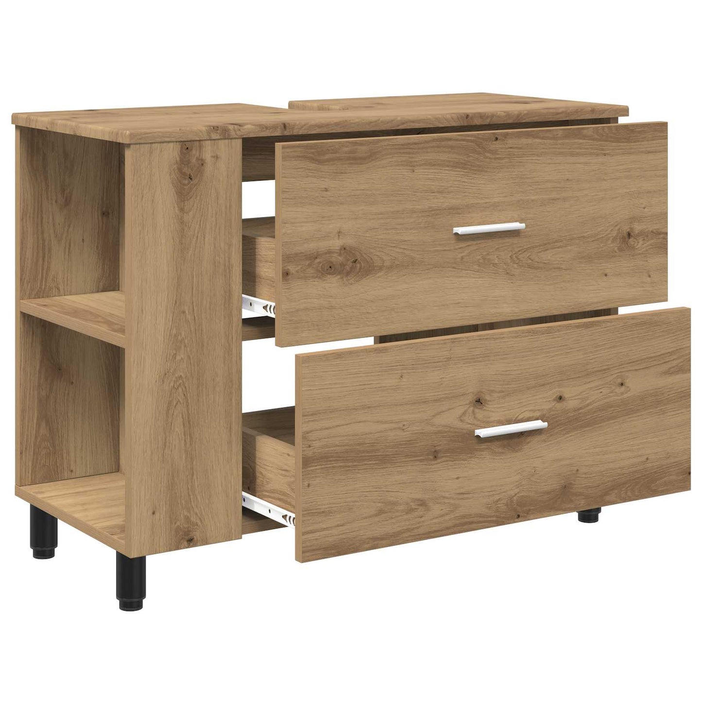 Badkamer Waskom Artisanaal eiken 80 x 35 x 60 cm Bewerkt hout is nu te koop bij PeponiXL, paradijselijk wonen!