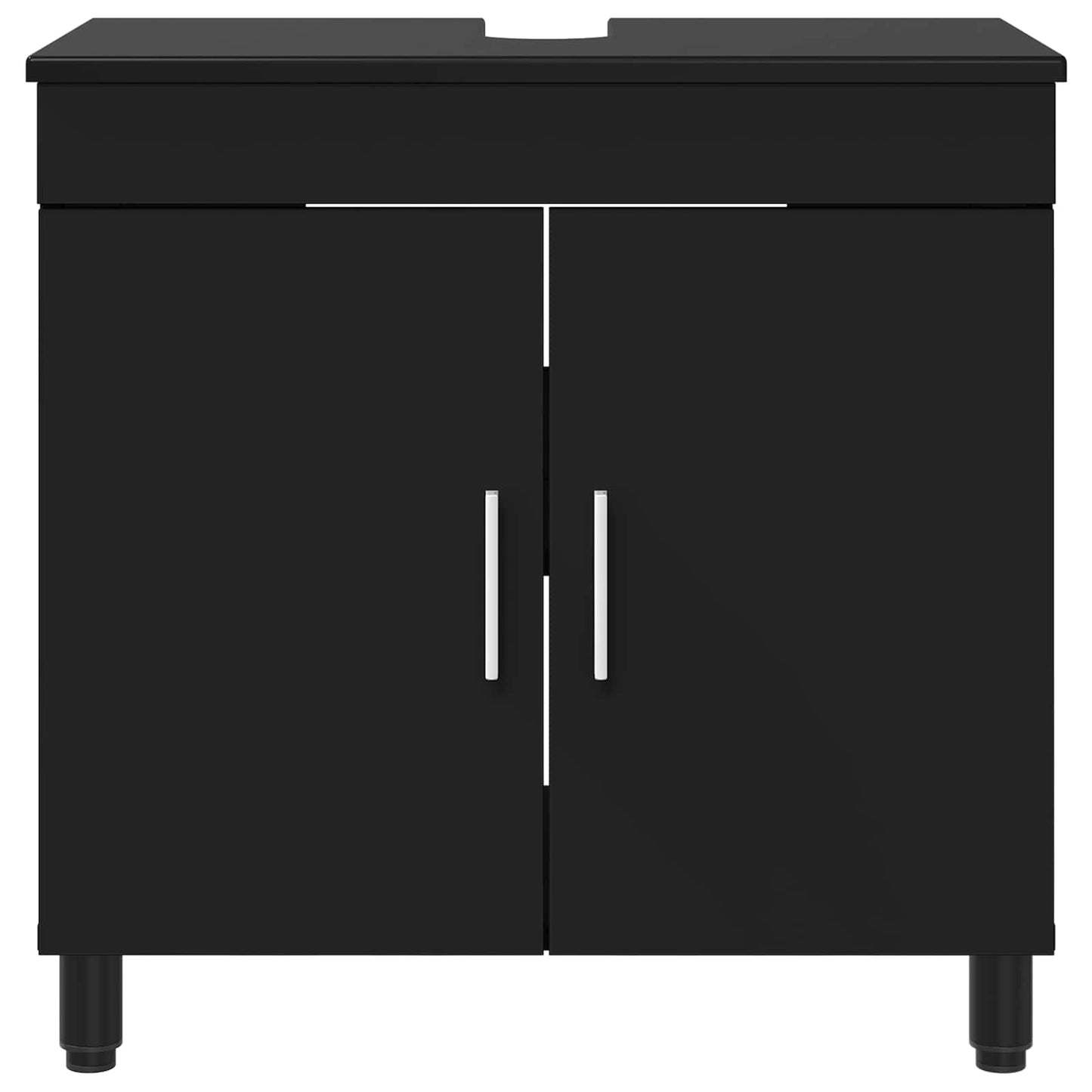 Badkamer Waskom Zwart 60 x 35 x 60 cm Bewerkt hout is nu te koop bij PeponiXL, paradijselijk wonen!