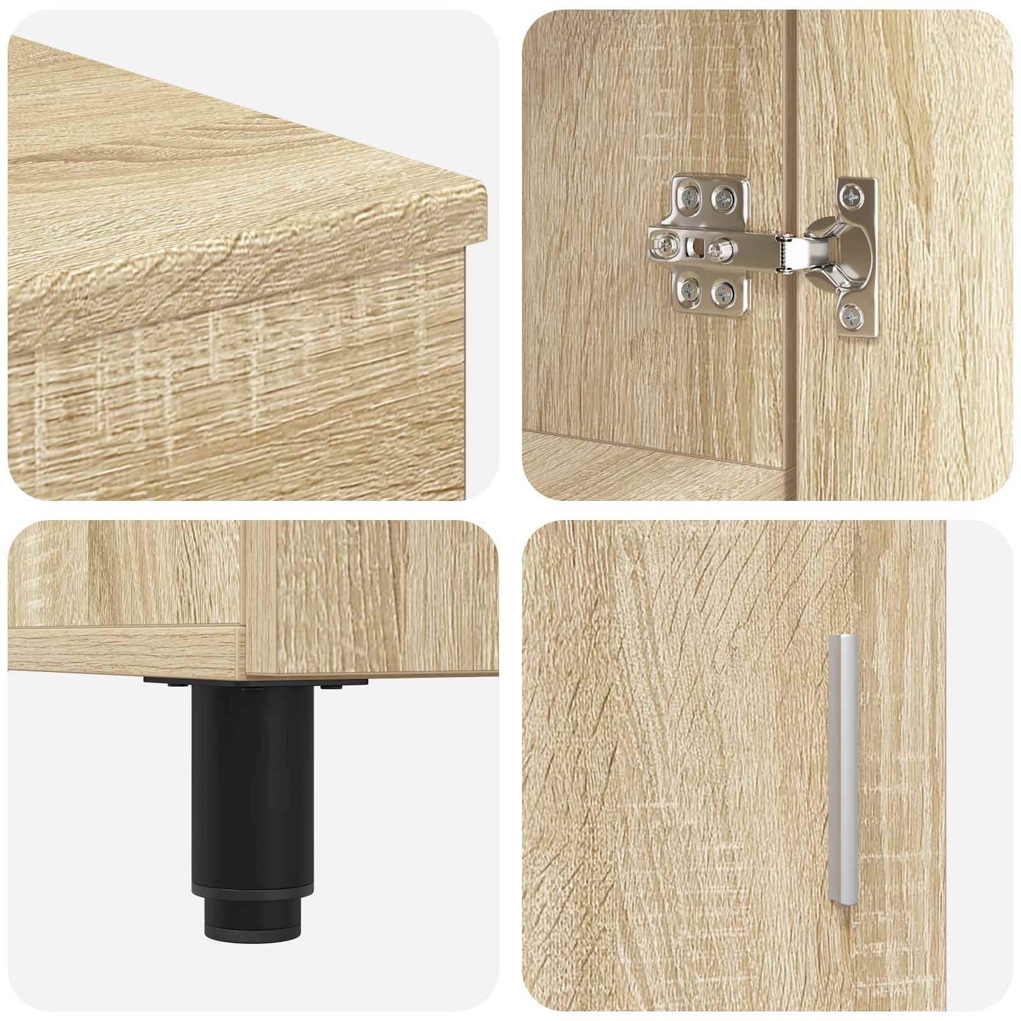 Badkamer Waskom Sonoma Eiken 60 x 35 x 60 cm Bewerkt hout is nu te koop bij PeponiXL, paradijselijk wonen!